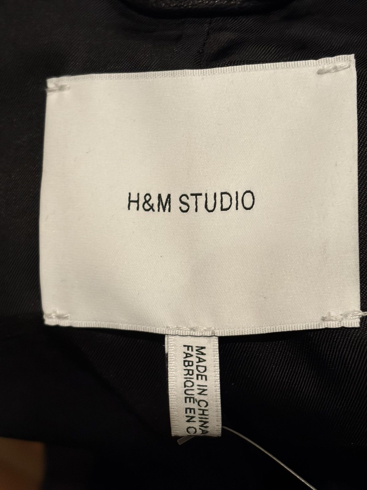 H&M H&M Studio Collection sz XL Black Peplum leather jacket Size XL / US 12-14 / IT 48-50 - 22 Thumbnail