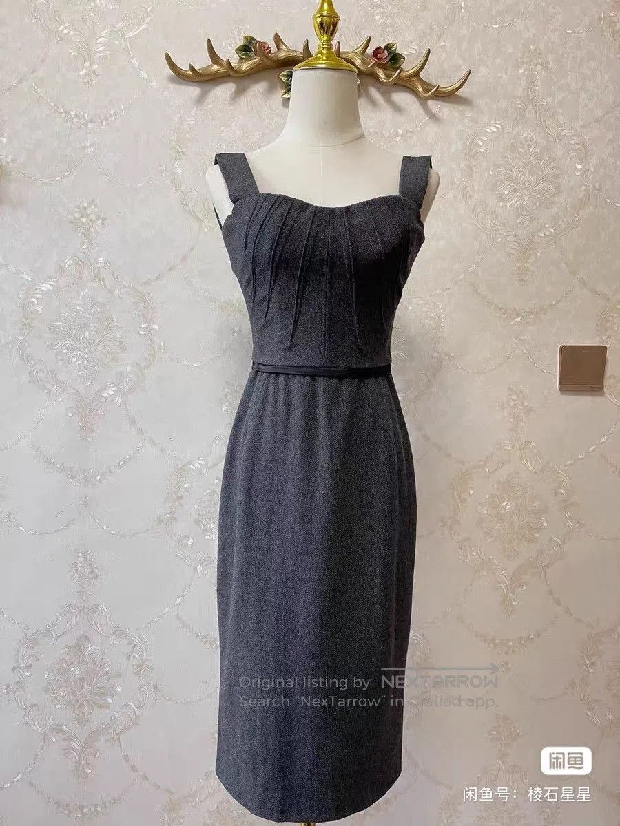 DGK DG Runway Boned Wool Camisole Dress. Size M / US 6-8 / IT 42-44 - 4 Thumbnail