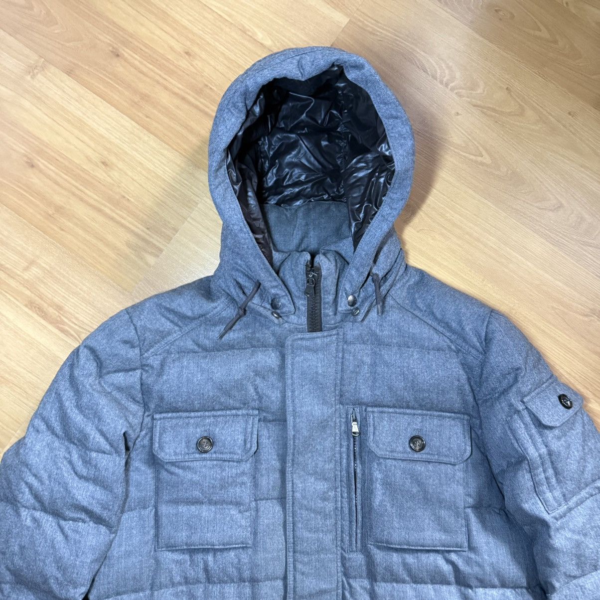 Moncler Moncler Aymon Giubbotto Hooded WOOL Down Puffer Jacket Parka Size US XXL / EU 58 / 5 - 4 Thumbnail