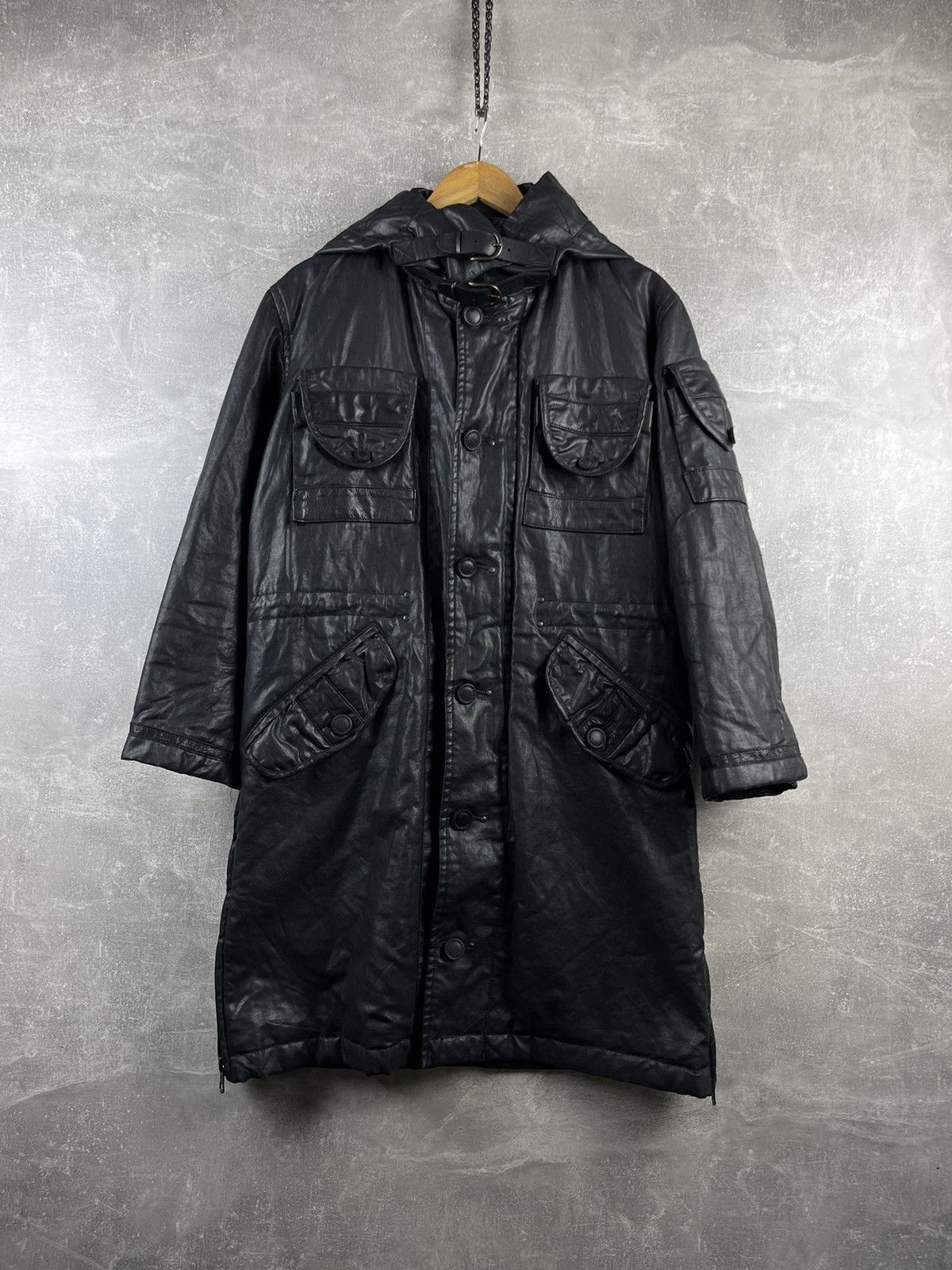 Messagerie Messagerie Black Opium Avant Garde Rubberized Waterprof Coat Size US M / EU 48-50 / 2 - 10 Thumbnail