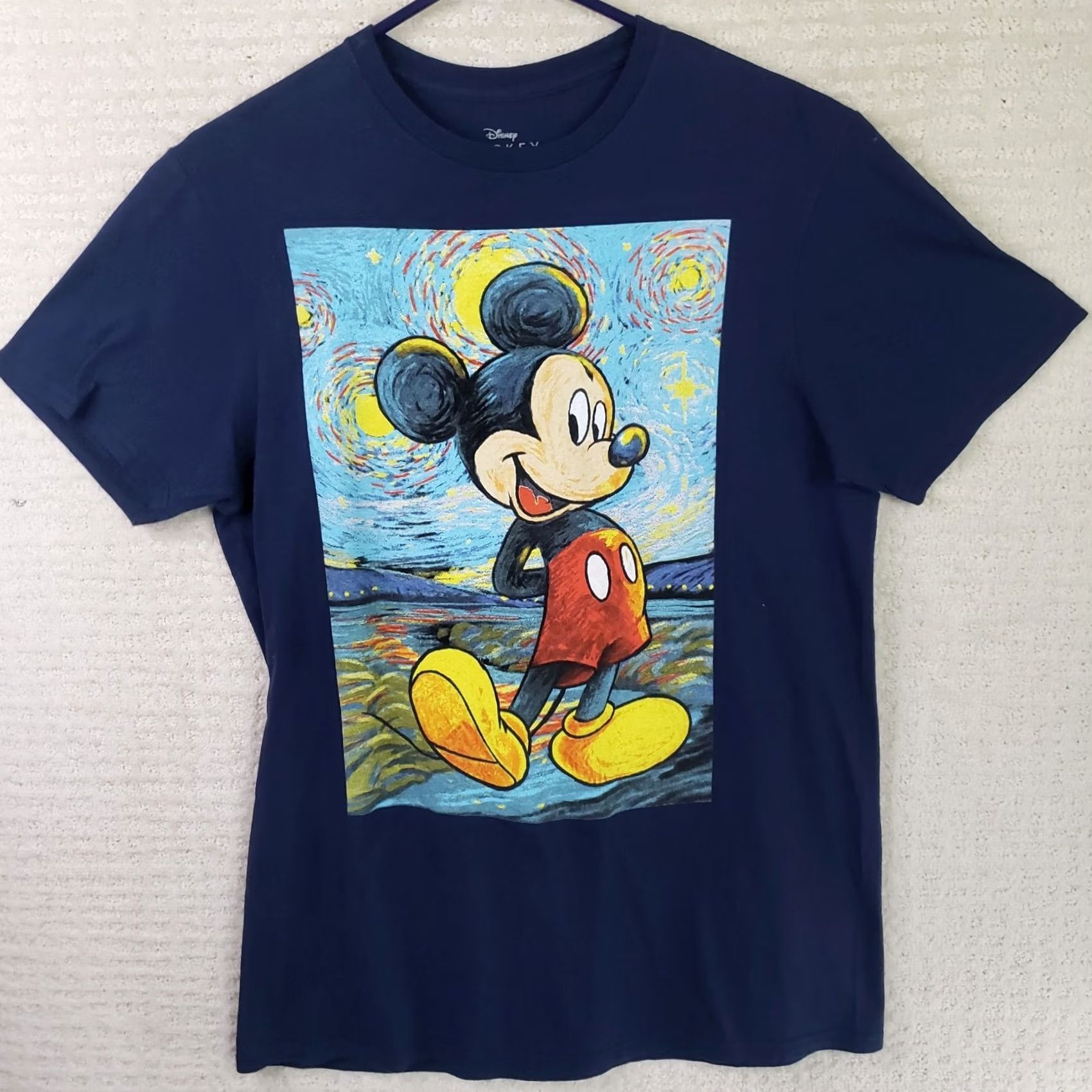 Disney Disney T-shirt Mickey Mouse Front Graphic Mens M Blue 100% Cotton/Polyester Crew Neck Short Sleeve Regular Fit Cartoon 90s Disney Shirt Mens Blue M Size US M / EU 48-50 / 2 - 2 Thumbnail