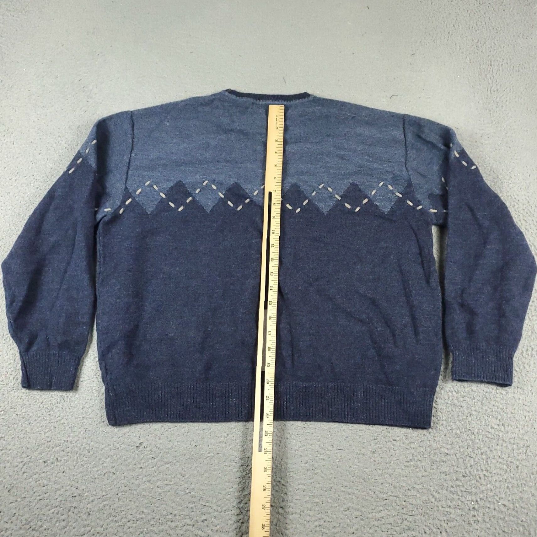 BUGATCHI BUGATCHI Mens Sweater XL Blue Wool Crew Neck Pullover Sweatshirt Size US XL / EU 56 / 4 - 5 Thumbnail