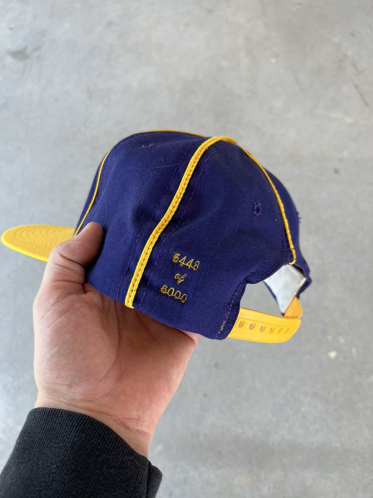 NBA Vintage 90’s La Lakers NBA The Game Striped Snapback Hat Size ONE SIZE - 2 Thumbnail