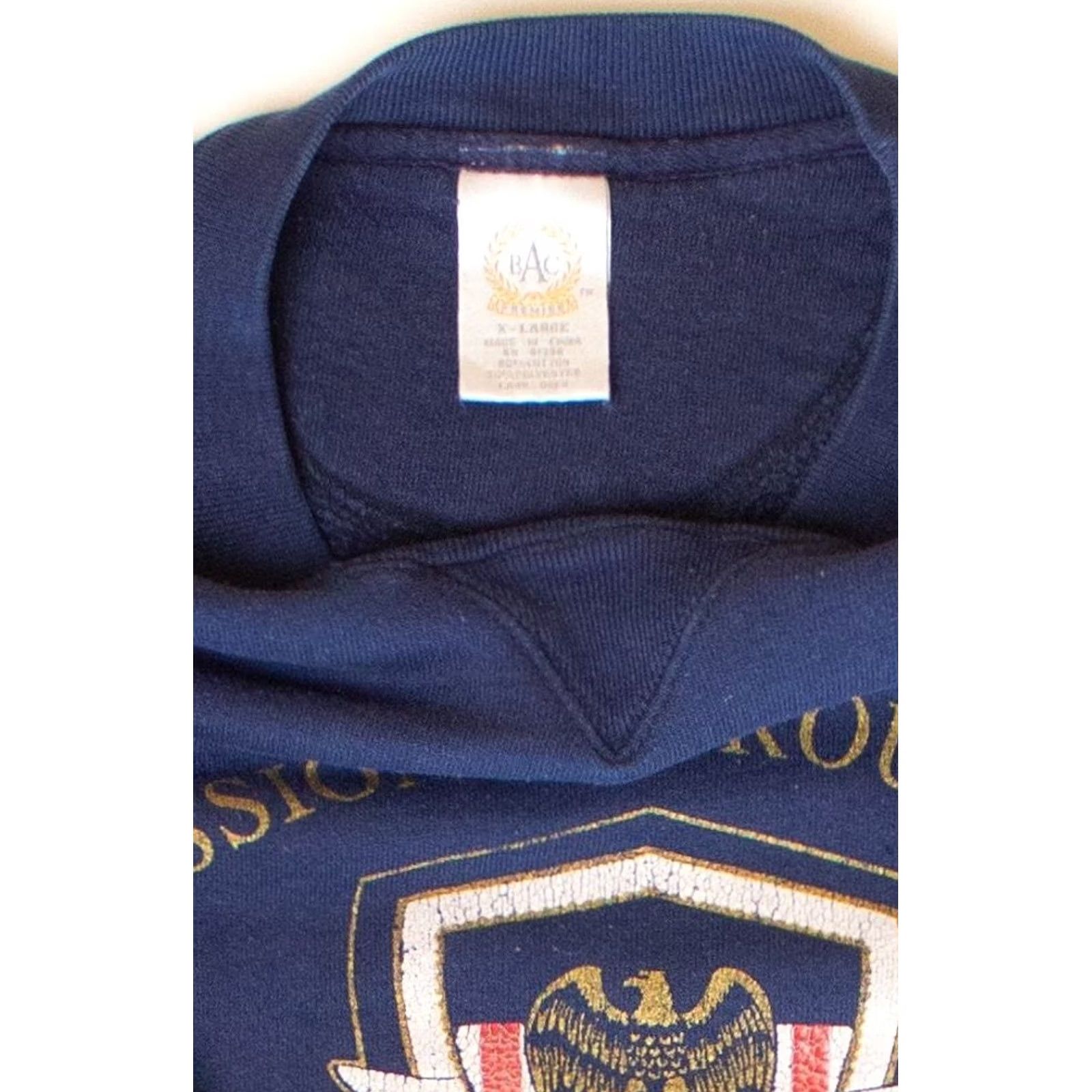 Commission VINTAGE BAC Premier Commissioners Round Table Reno Tahoe Sweatshirt 1990s X-Large Navy Blue Mens Size US XL / EU 56 / 4 - 4 Thumbnail
