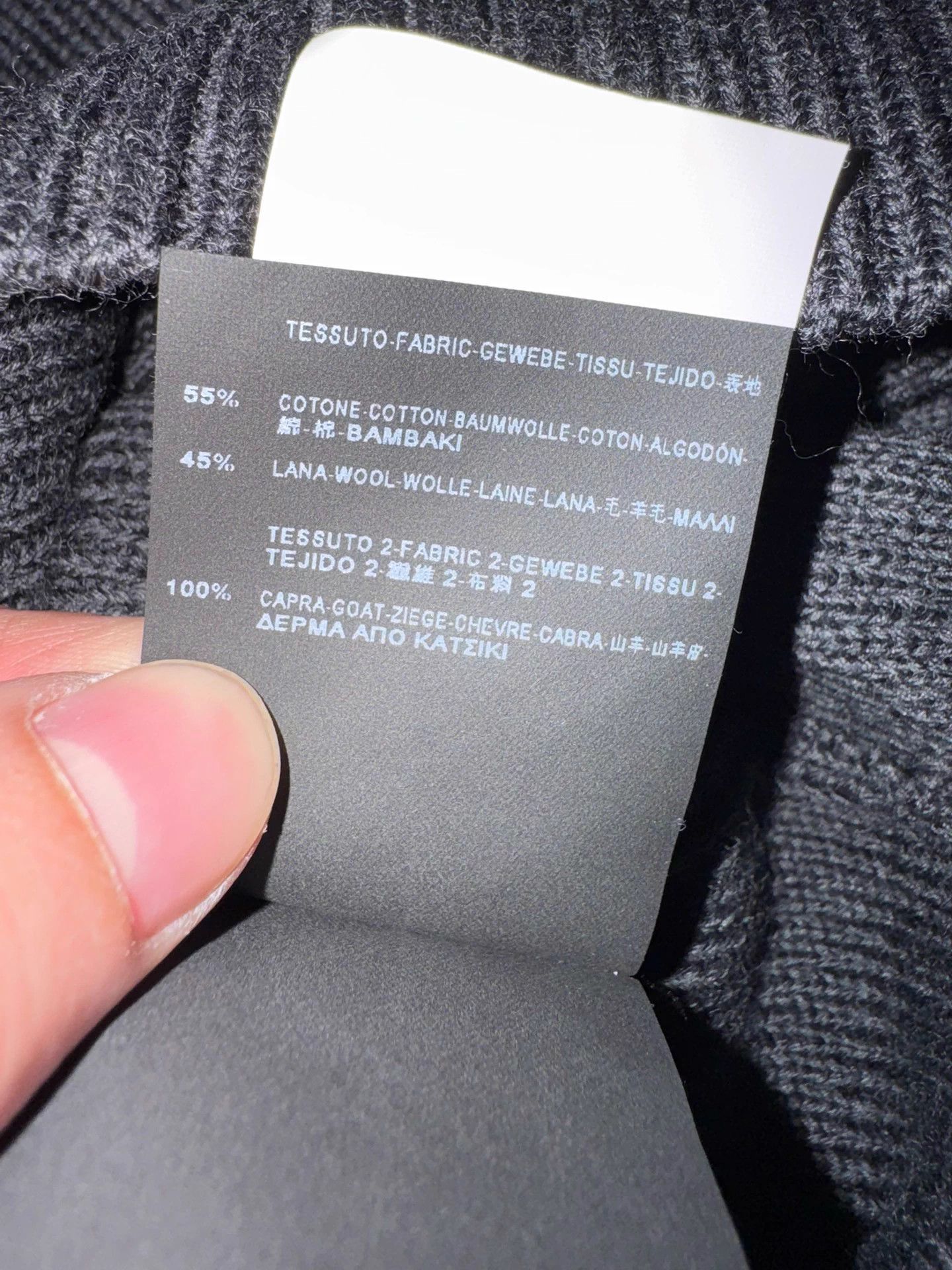 Saint Laurent Paris Saint Laurent Hedi men's gray sheepskin paneled knit M NWT Size US M / EU 48-50 / 2 - 4 Thumbnail