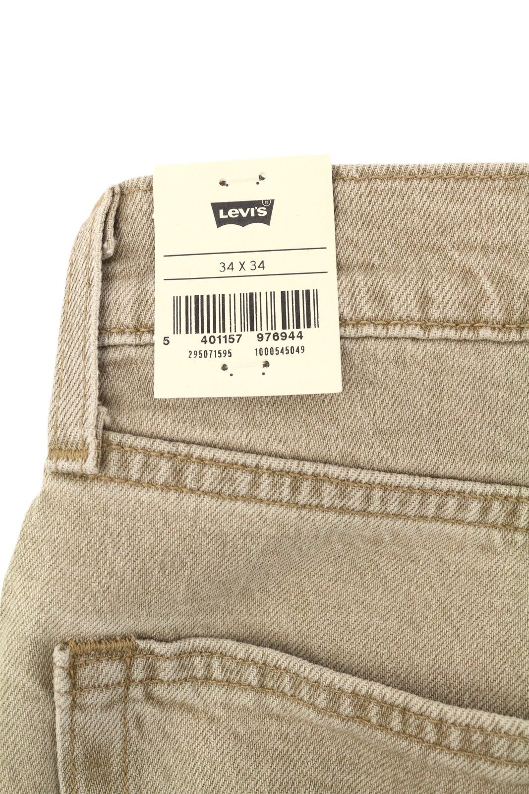 Levi's 502 W34/L34 Beige Big E Taper Zip Jeans 87079 Size US 34 / EU 50 - 6 Thumbnail