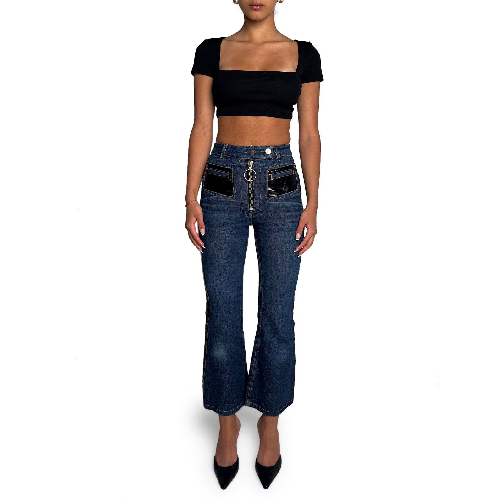 ELLERY Front Zip Jeans Size 25" / US 0 / IT 36 - 1 Thumbnail