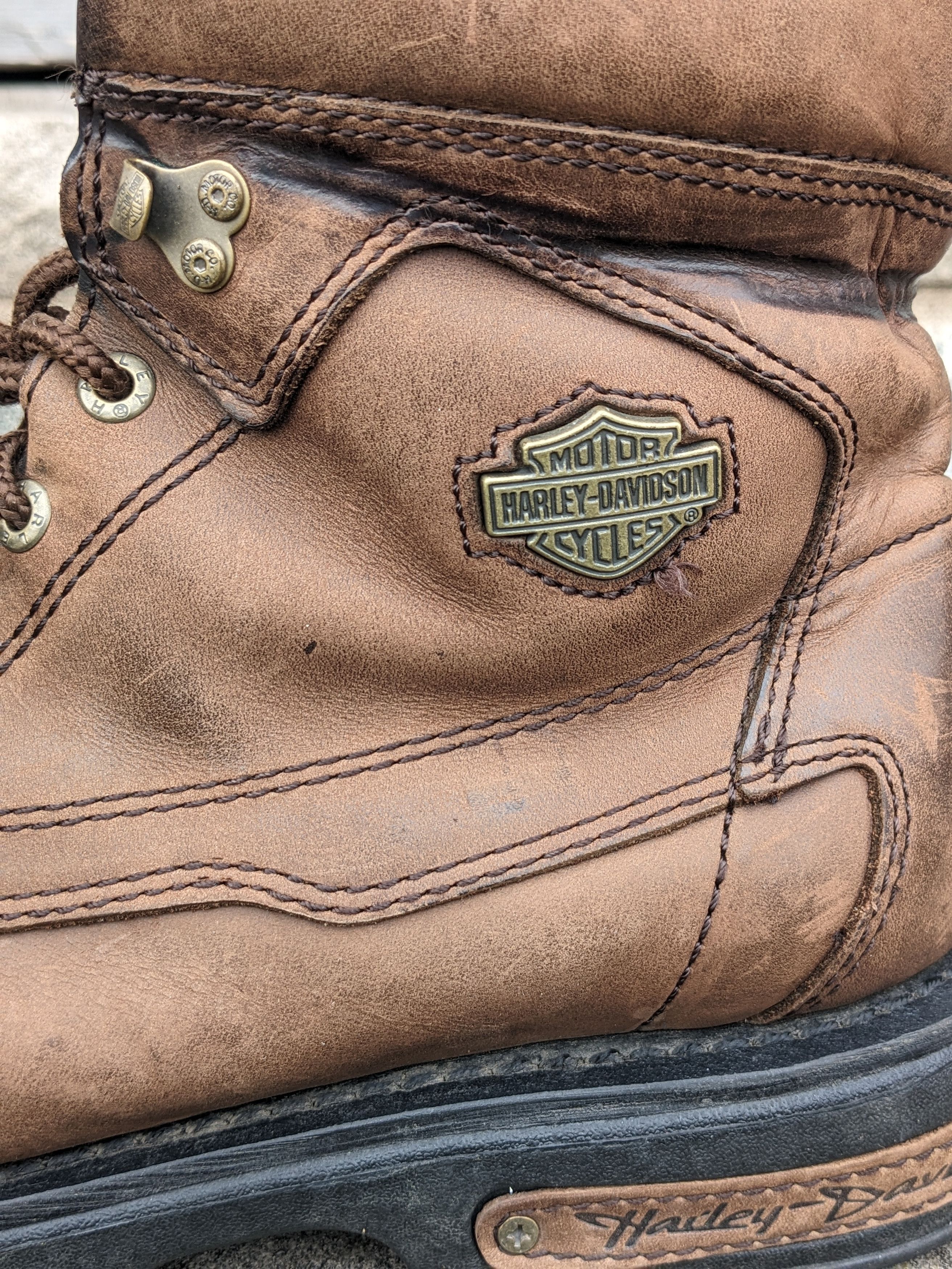 Designer × Harley Davidson Harley Davidson Motorcycle Lace Up Boots Men's 10.5 94174 Size US 10.5 / EU 43-44 - 3 Thumbnail