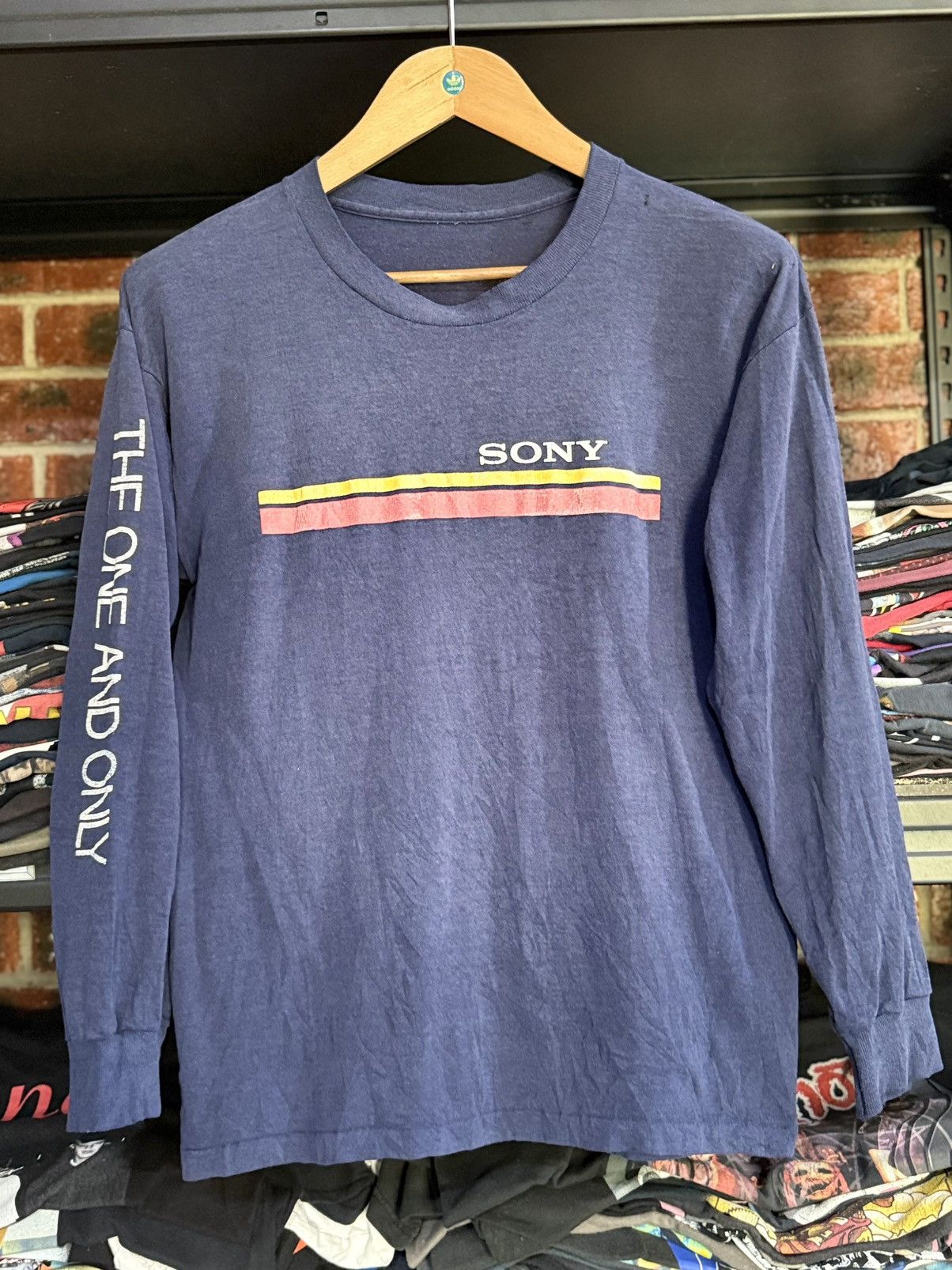 Other Thrashed Vintage 80s Sony The Ond And Only LS Tee Size US M / EU 48-50 / 2 - 1 Thumbnail