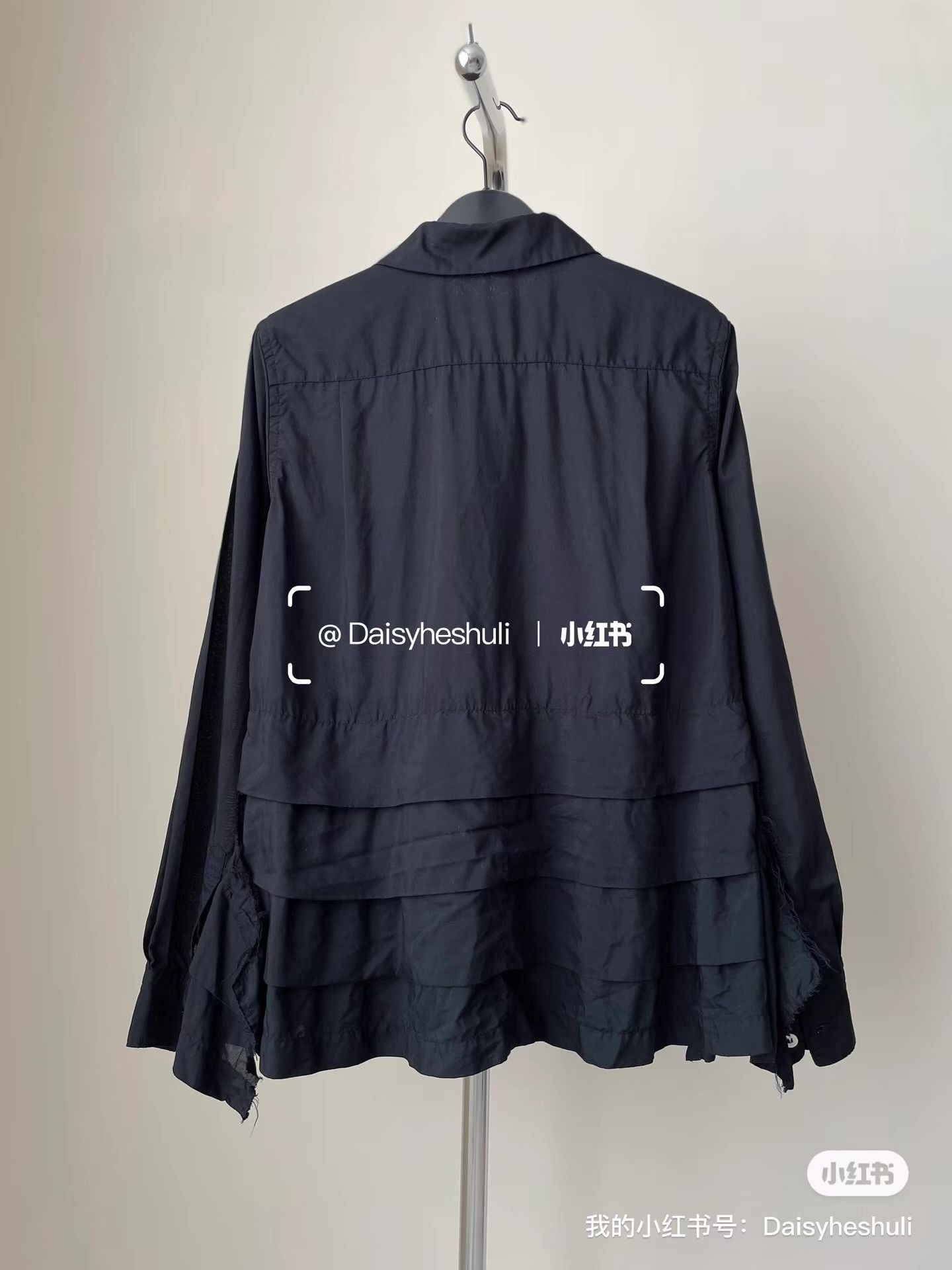 Comme des Garcons Comme des Garçons Main Line Layered Design Black Shirt Ｑ24 Size S / US 4 / IT 40 - 2 Thumbnail