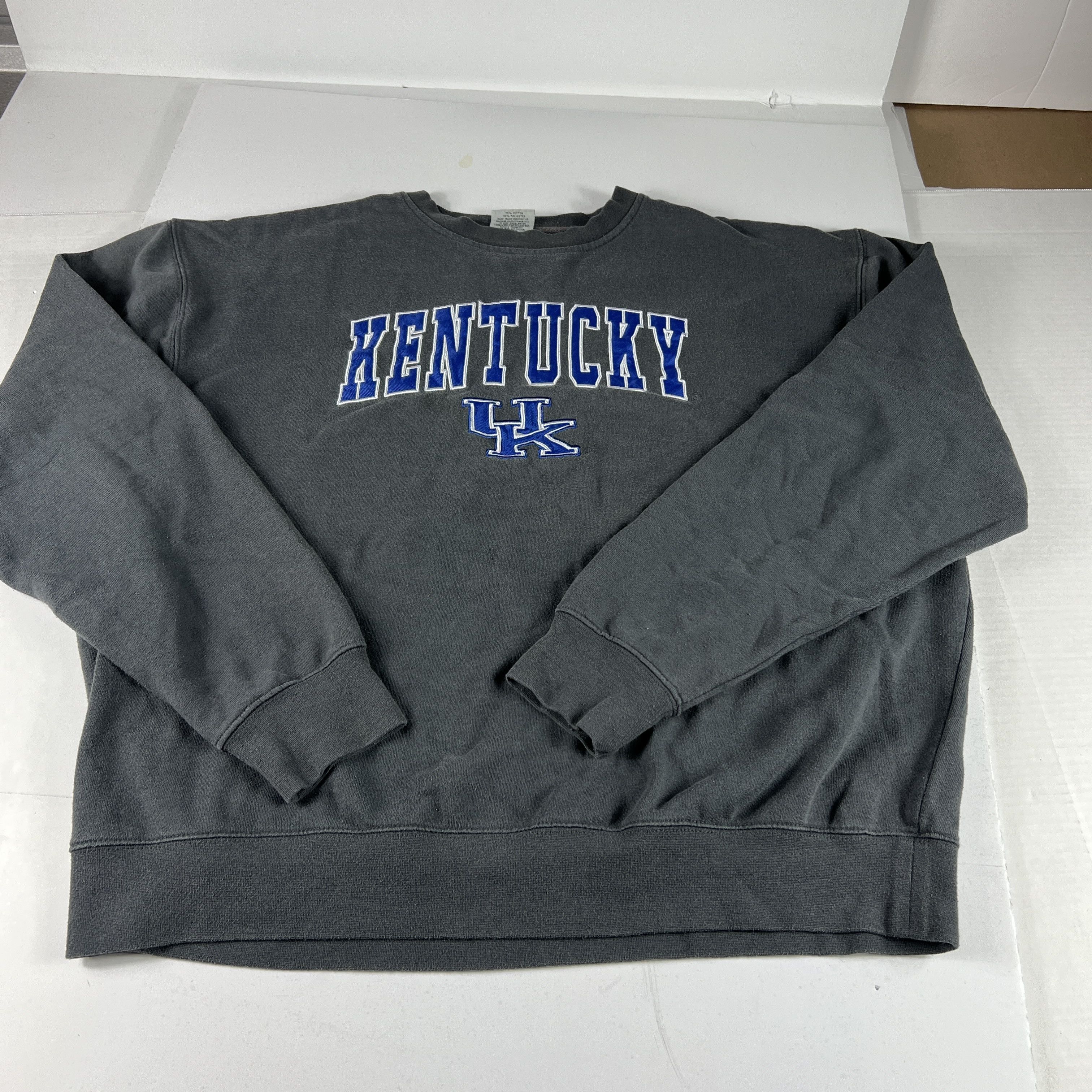 NCAA Stadium Kentucky Wildcats Sweatshirt Grey Faded Crewneck Size US XXL / EU 58 / 5 - 1 Thumbnail