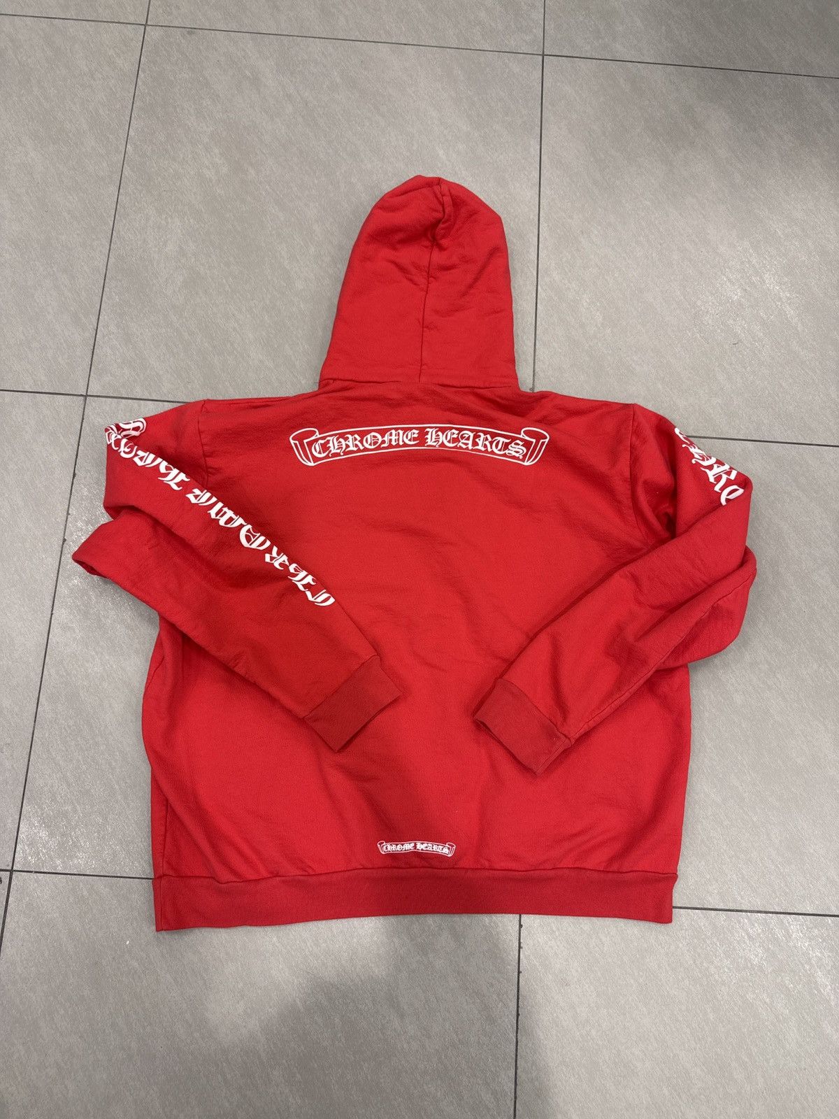 Chrome Hearts Chrome Hearts Online Exclusive Hoodie Red White Size US XL / EU 56 / 4 - 2 Thumbnail