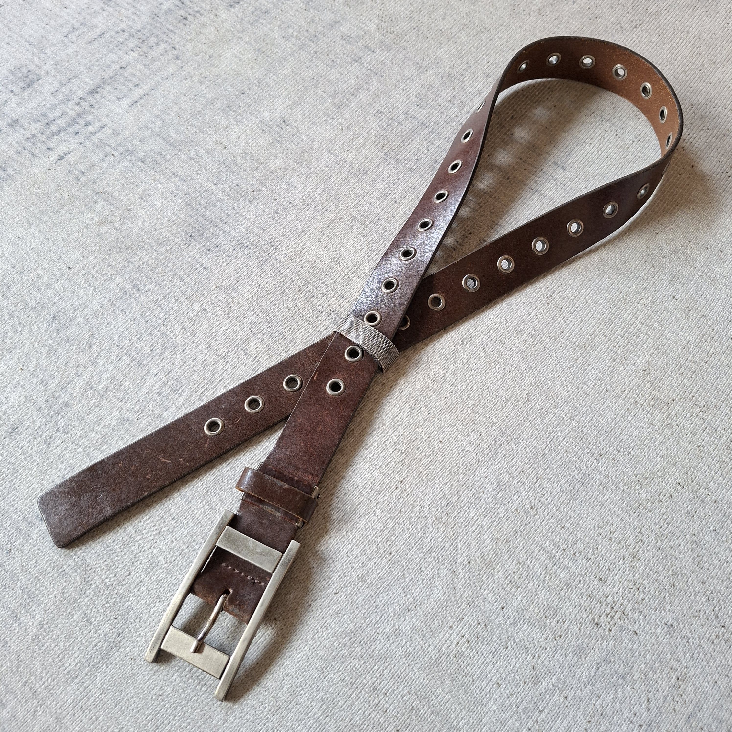 Tornado Mart ☠️ Comme ca ism garrison hole ring punk rock leather belt Size ONE SIZE - 8 Thumbnail