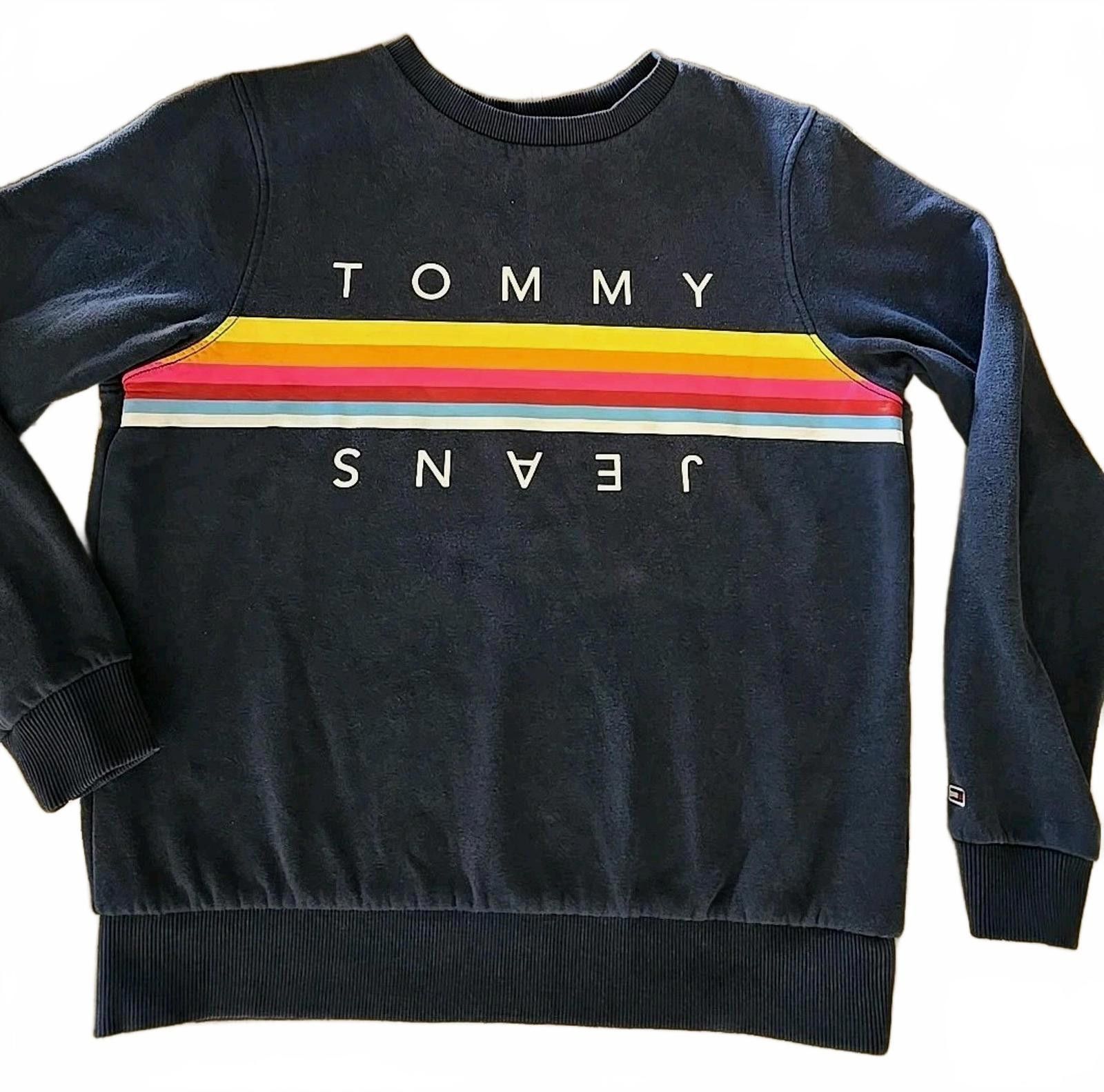 Tommy Hilfiger Vtg Tommy Jeans Womens Pullover Rainbow Sweatshirt Size S/P Size S / US 4 / IT 40 - 2 Thumbnail
