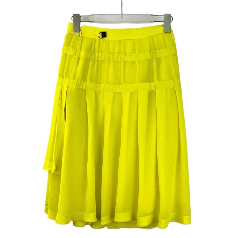 Louis Vuitton Louis Vuitton Fluorescent yellow irregular pleated casual Size 33" - 2 Thumbnail