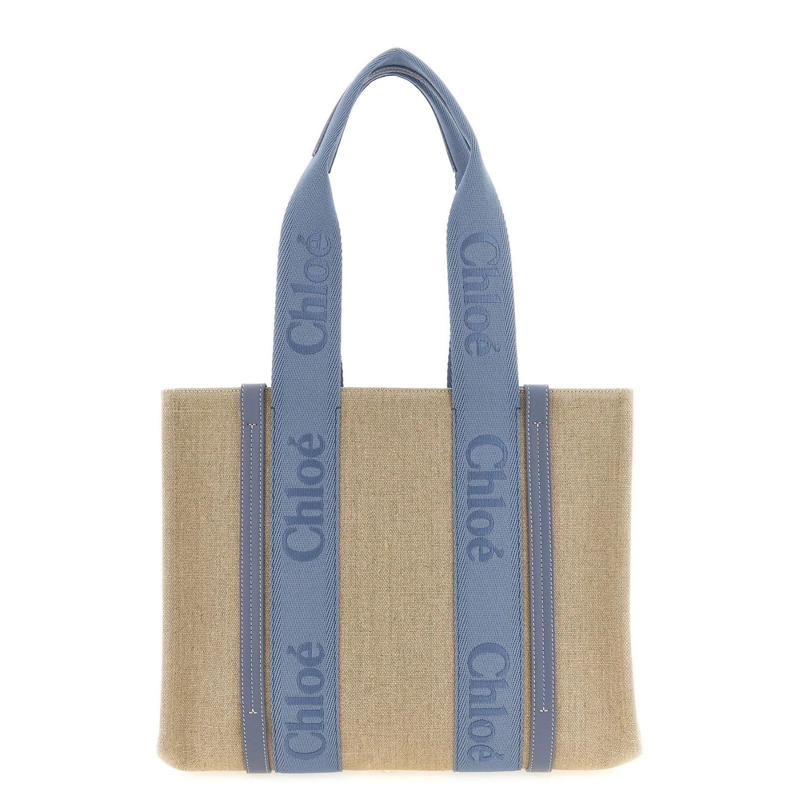 Chloe Chloe Medium Blue Linen Shopper Shoulder Bag New & Authentic Size ONE SIZE - 1 Thumbnail
