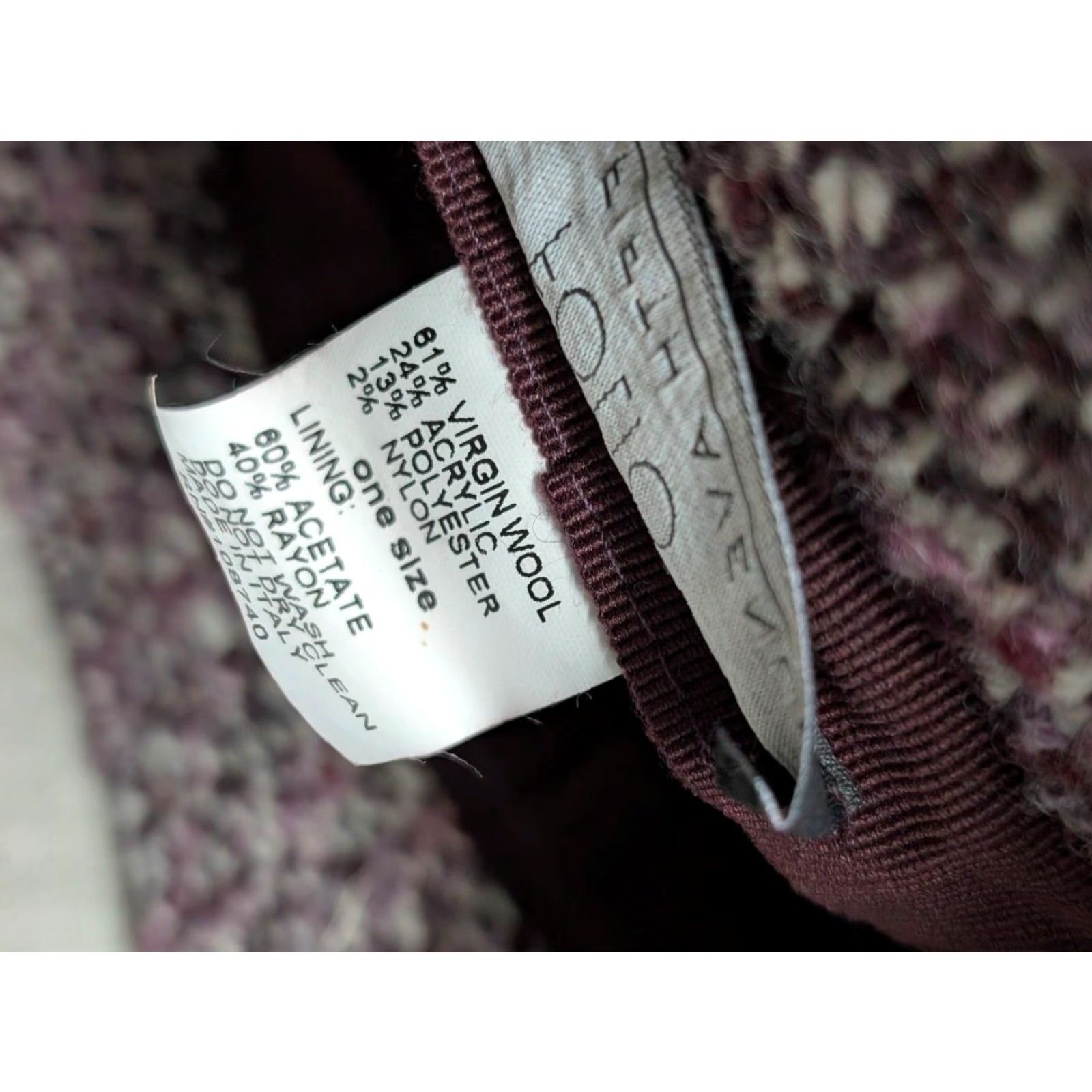 Saks Fifth Avenue VINTAGE Saks Fifth Avenue bucket hat KNIT wool tweed PINK ITALY WOMEN ONE SIZE Size ONE SIZE - 6 Thumbnail