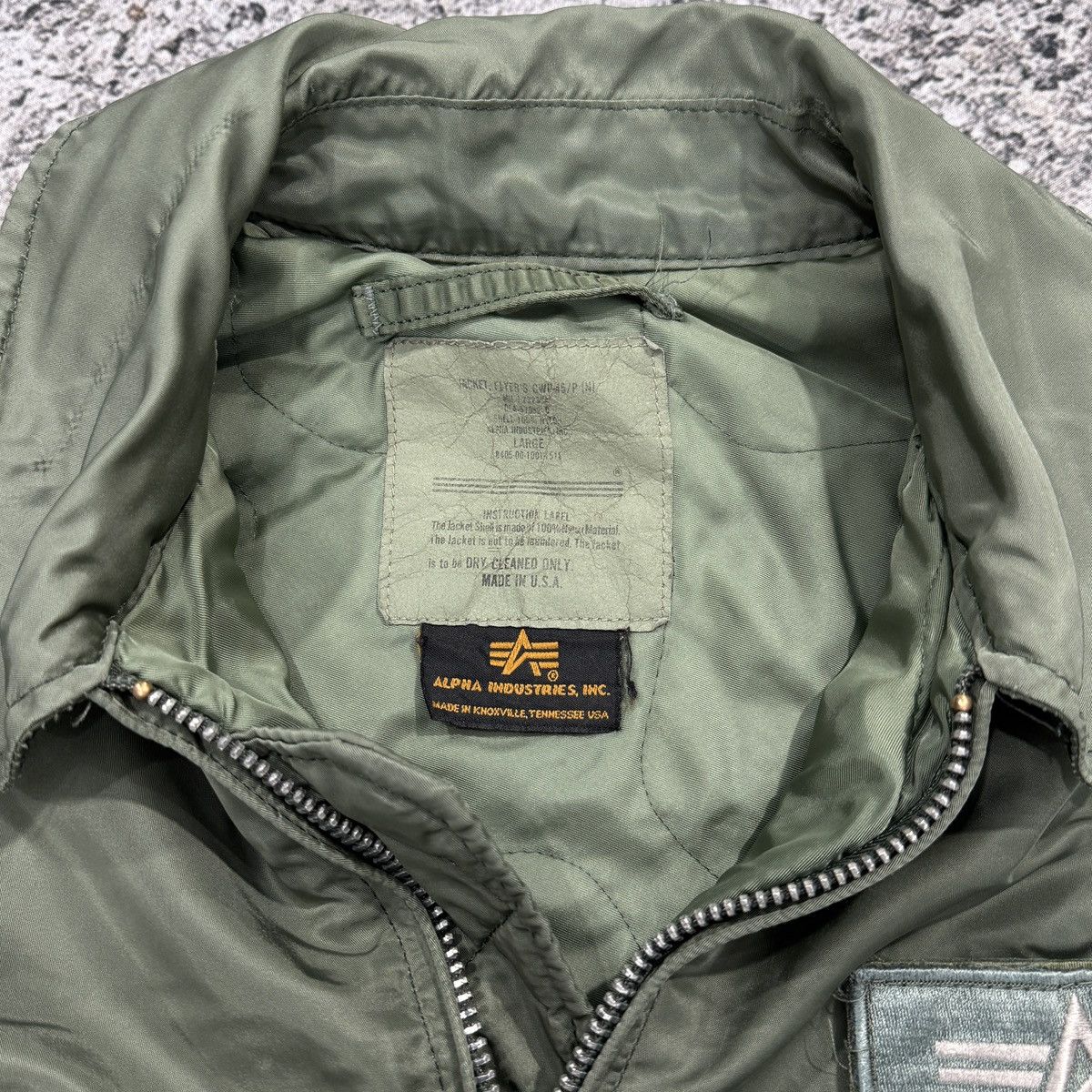Vintage 1980s Faded Thrashed CWU 45-P Flight Bomber Jacket Size US L / EU 52-54 / 3 - 3 Thumbnail