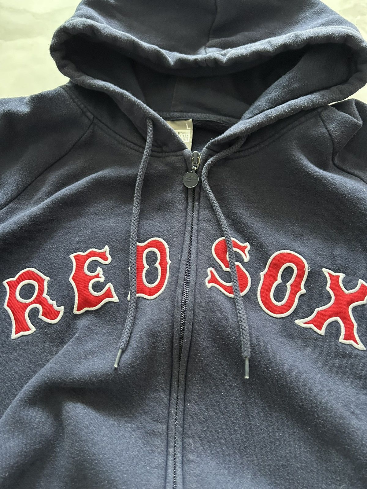 Nike Vintage y2k Nike Boston Red Sox Full Zip Boxy Sweater Size US L / EU 52-54 / 3 - 3 Thumbnail