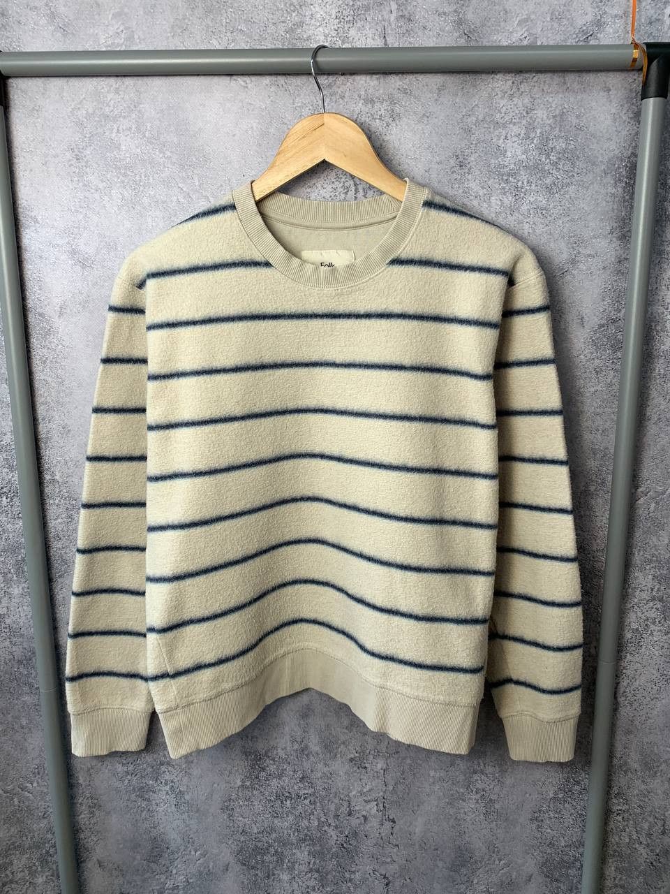 Folk Folk Striped Sweater Crew Neck Pullover Jumper LS Sweatshirt Size US L / EU 52-54 / 3 - 1 Thumbnail