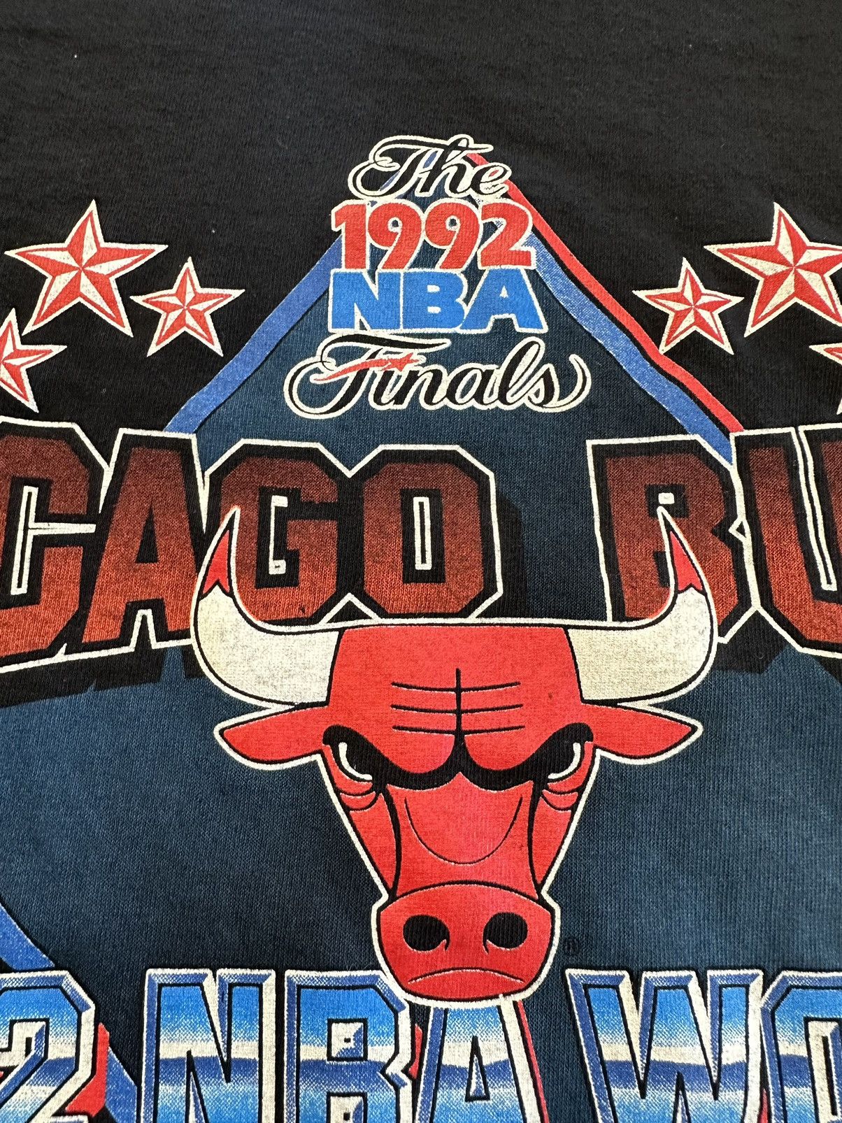 NBA × Vintage 1992 Vintage NBA Chicago Bulls World Champions Tee Size US XL / EU 56 / 4 - 3 Thumbnail