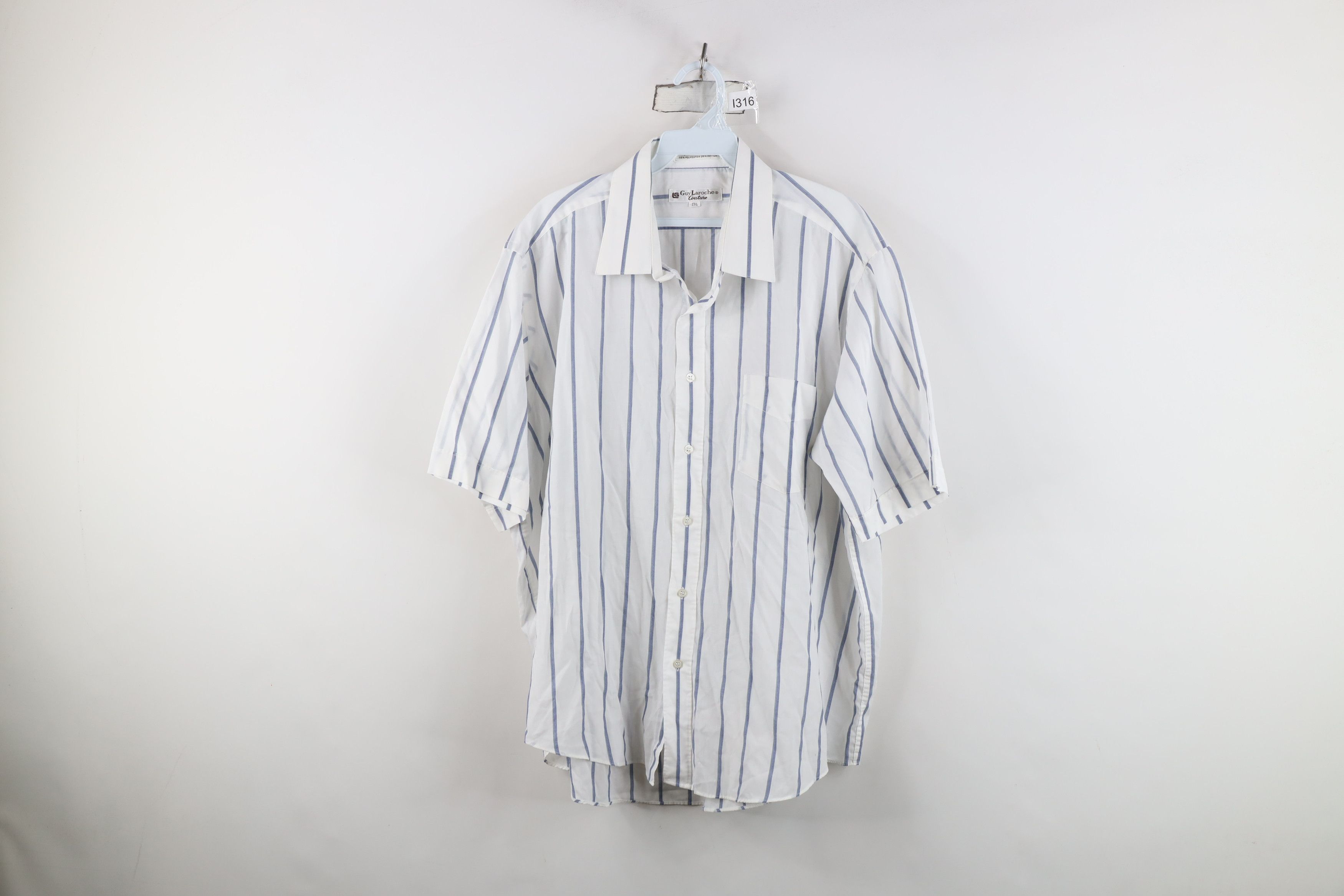 Vintage Vintage 80s 90s Streetwear Needle Striped Button Shirt Size US M / EU 48-50 / 2 - 1 Thumbnail