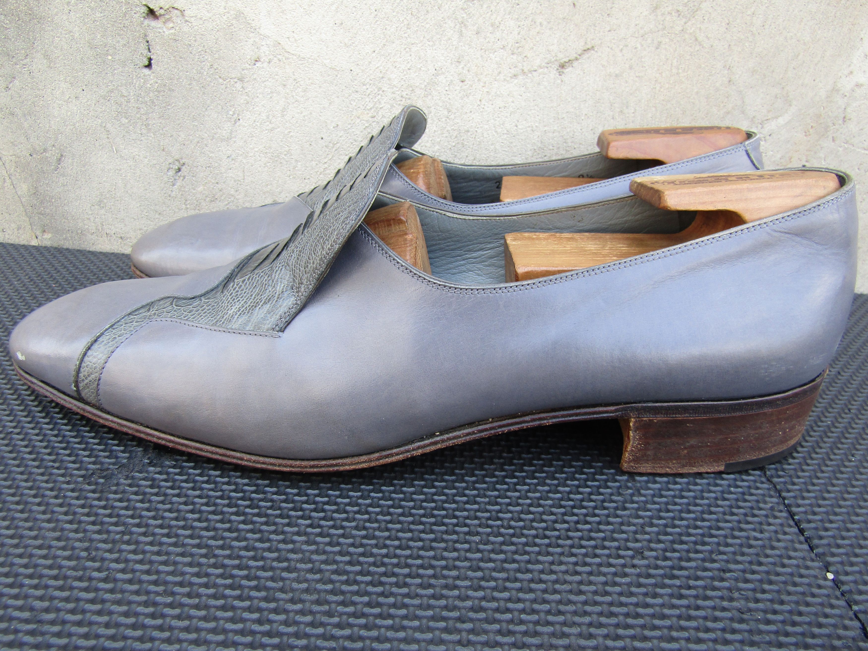 Mauri Mauri Gray Grey Genuine gator Exotic Loafers Slip On Size US 9.5 / EU 42-43 - 7 Thumbnail