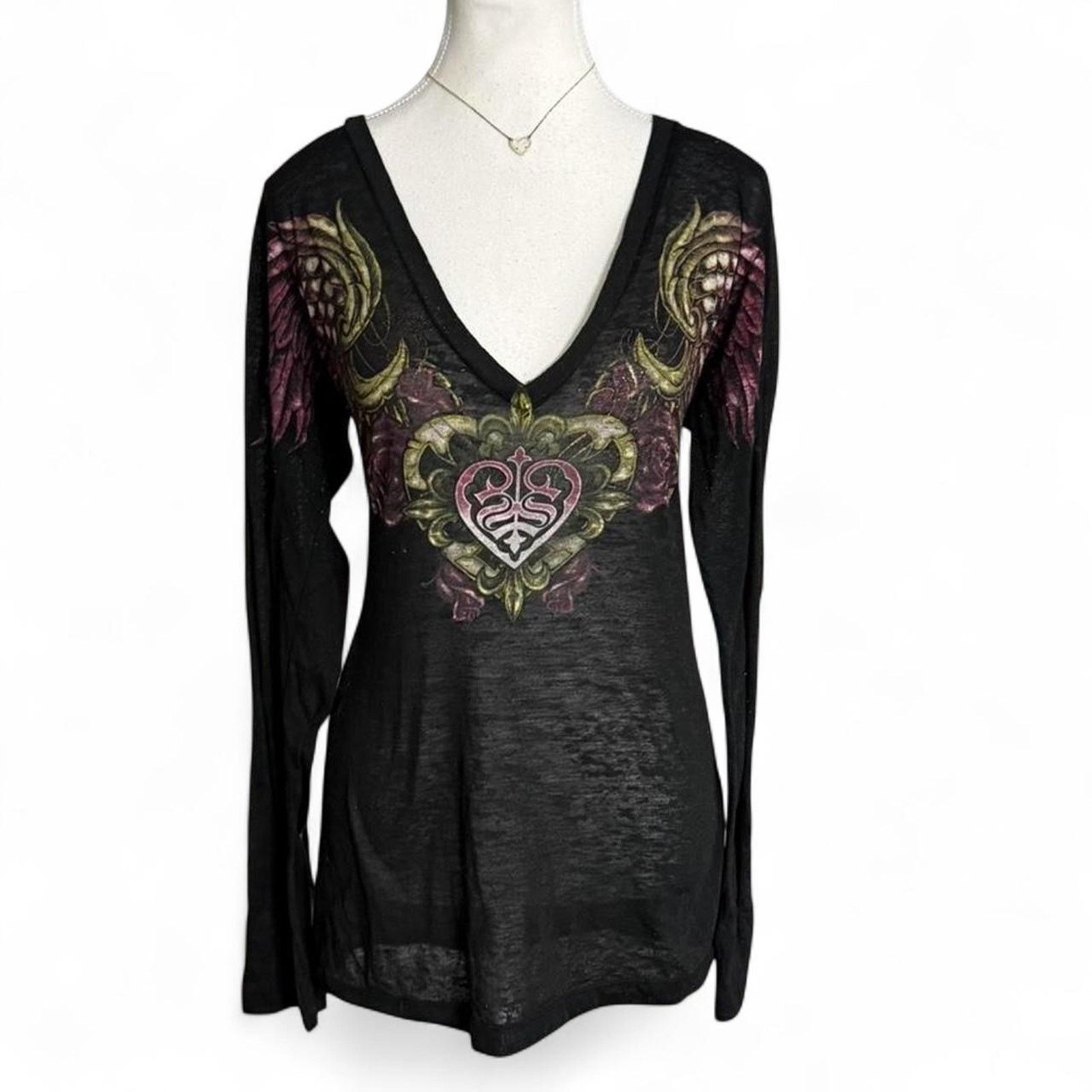 Other Sinful Affliction Black Sheer Gothic Grunge Y2K size large Size L / US 10 / IT 46 - 1 Thumbnail