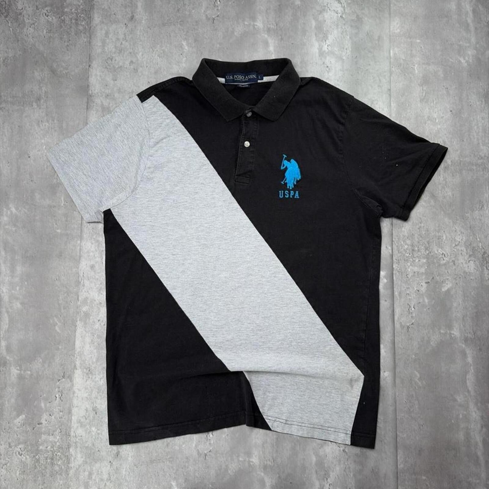 U.S. Polo Assn. Y2K Black U.S. Polo Assn Grunge Chief Keef Polo Shirt Size US L / EU 52-54 / 3 - 1 Thumbnail