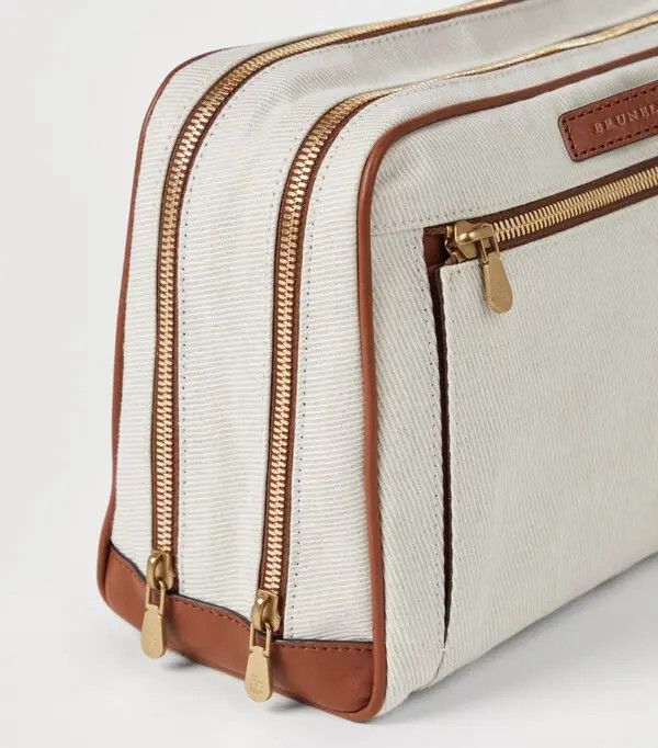 Brunello Cucinelli o1w1db10725 Size:OS/Cotton Linen Bag in Natural/Beige Size ONE SIZE - 3 Thumbnail