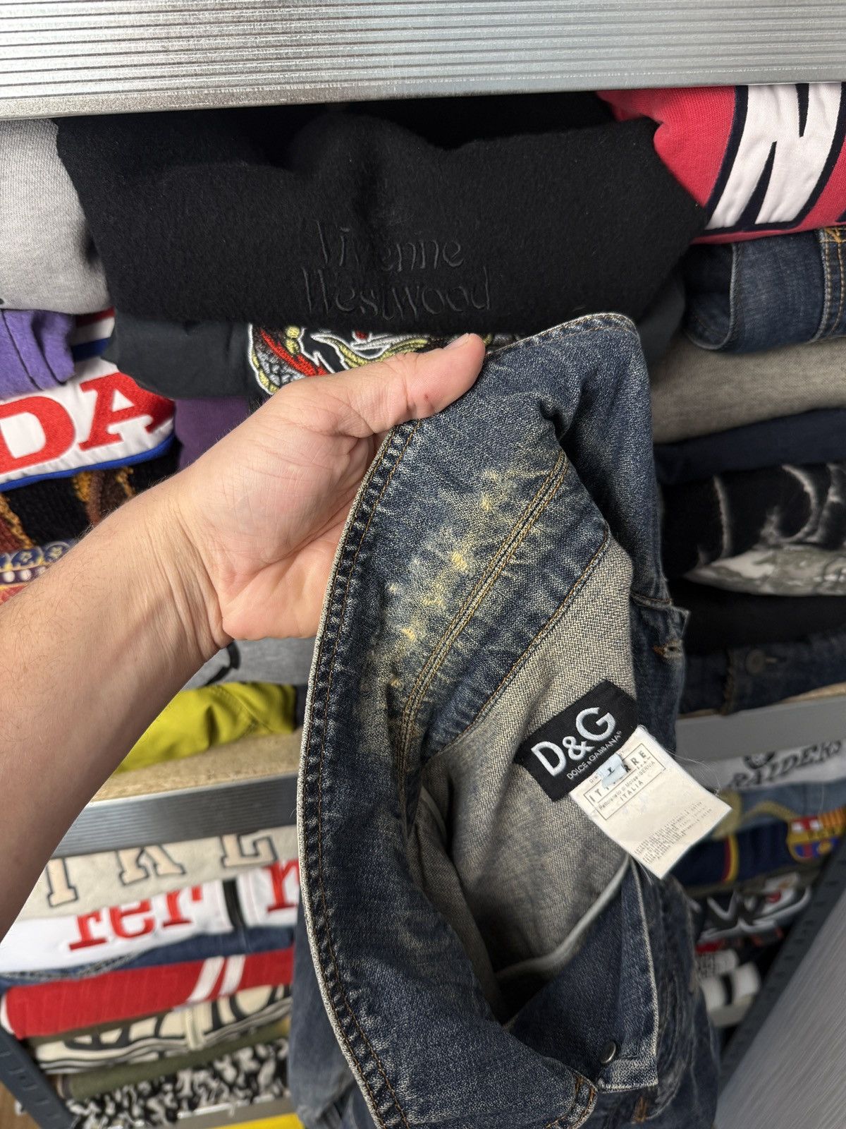 Dolce & Gabbana Vintage Dolce Gabbana Denim Jacket D&G Logo Destrised Y2K Size US L / EU 52-54 / 3 - 17 Thumbnail