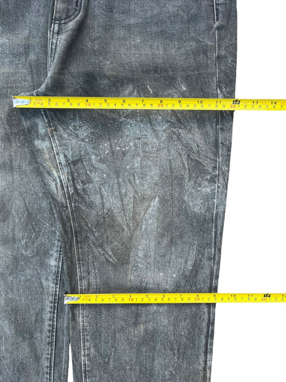 Japanese Brand Vintage Spliced Dirty Mud Washed High Rise Loose Fit Jeans Size US 29 - 14 Thumbnail