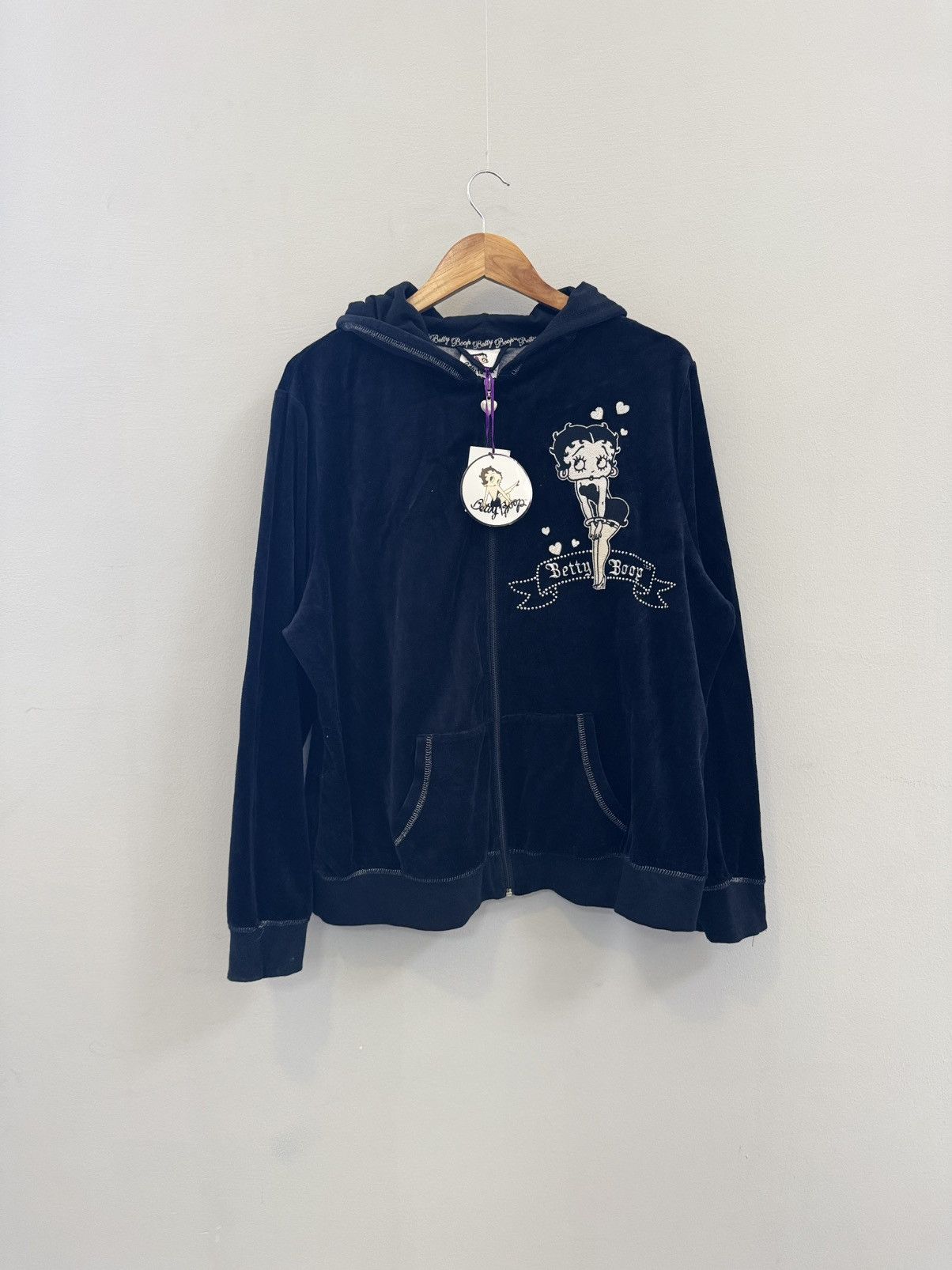 Vintage Vintage Y2K Betty Boop Zip Hoodie Size L / US 10 / IT 46 - 1 Thumbnail
