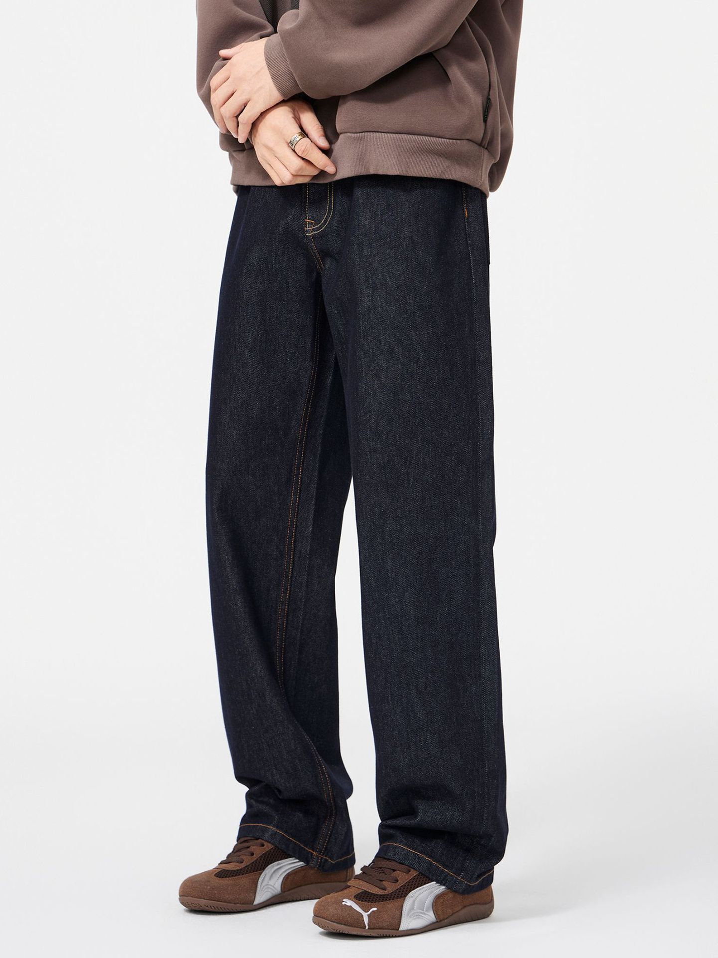 Japanese Brand Men's Retro Loose Casual Wide-Leg Jeans Size US 32 / EU 48 - 2 Thumbnail