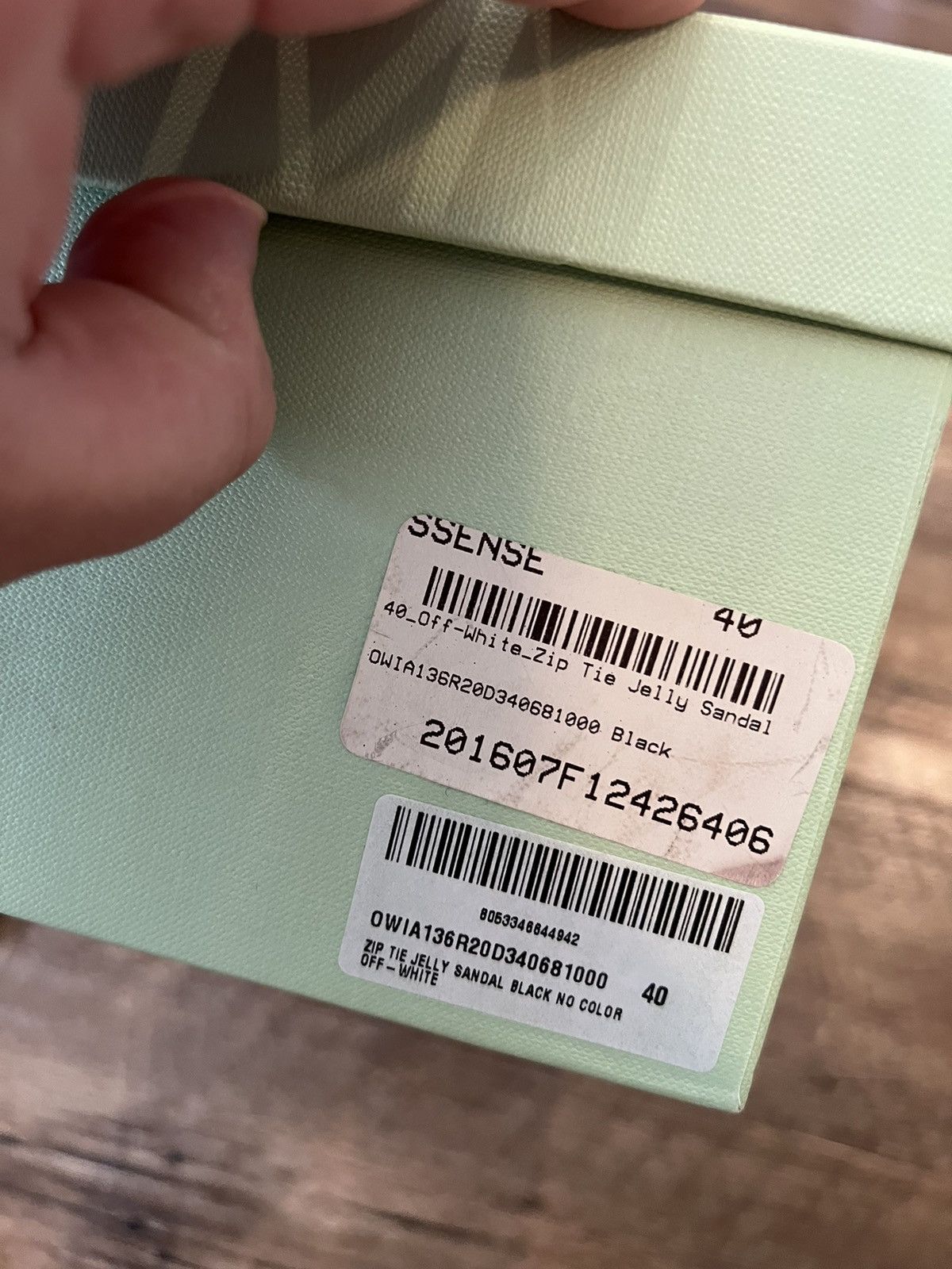Off-White Off-White Jelly Sandals Zip Tie Slingback Black Sz 40 US 9 Size US 9 / IT 39 - 13 Thumbnail