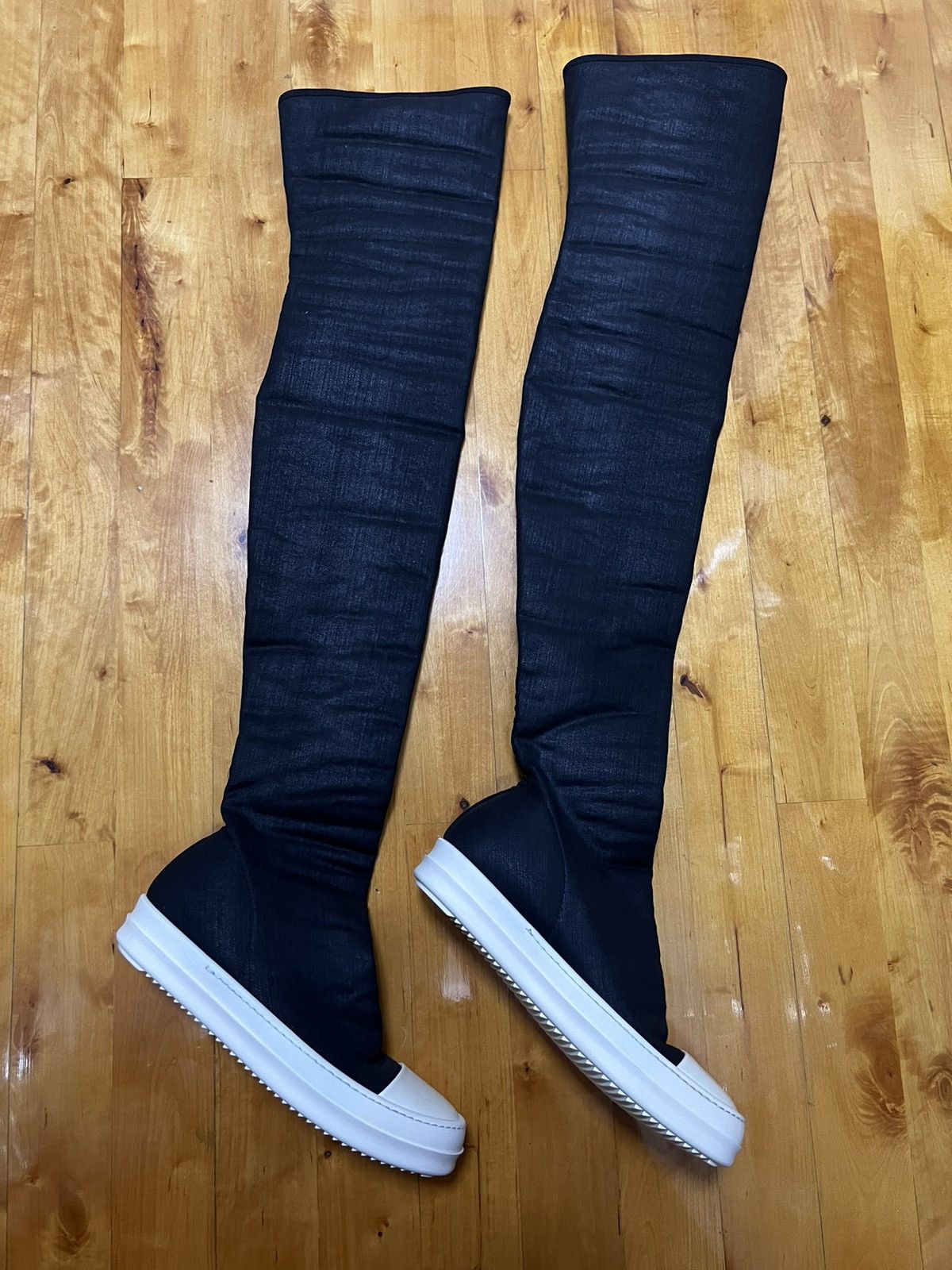 Rick Owens Drkshdw Rick owens waxed thigh high stocking ramones Size US 6.5 / IT 36.5 - 4 Thumbnail