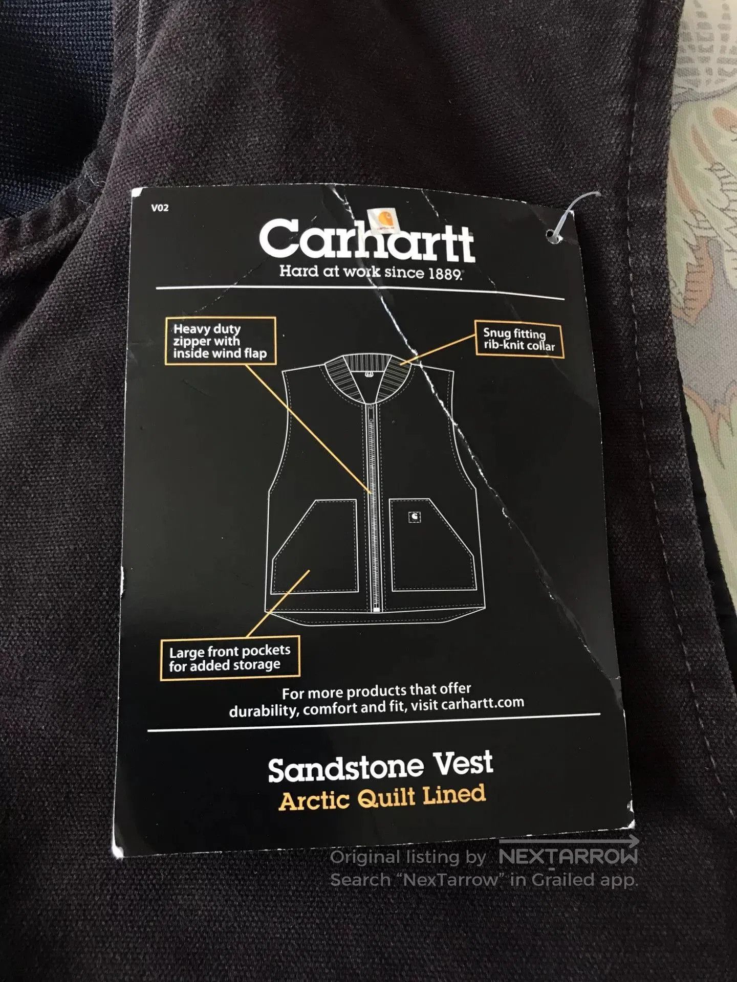 Carhartt Carhartt V02 Washed Canvas Work Vest. Size US L / EU 52-54 / 3 - 8 Thumbnail