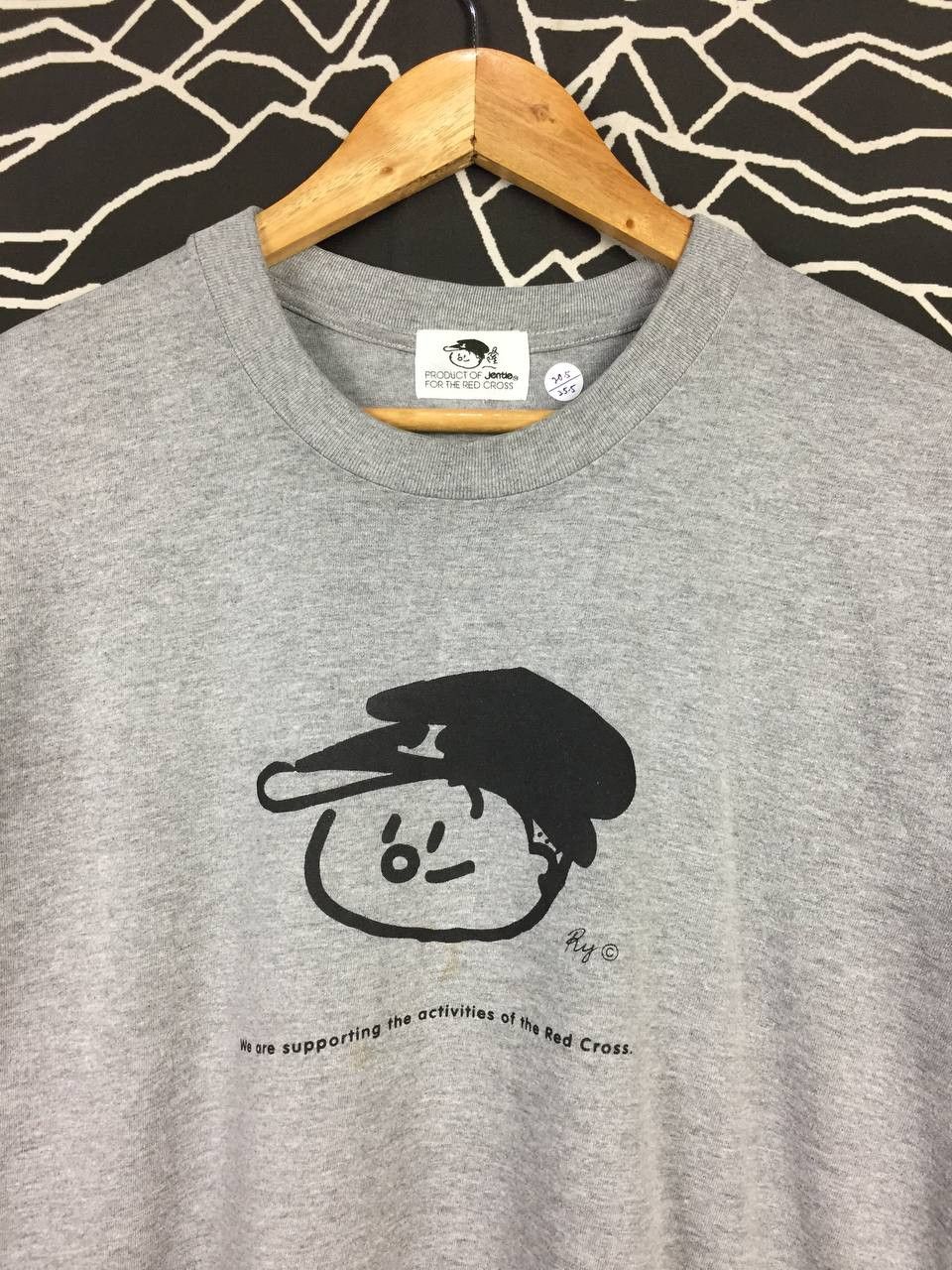Japanese Brand × Vintage Vtg 90s Jentle For The Red Cross Single Stitch Tee Size US M / EU 48-50 / 2 - 3 Thumbnail