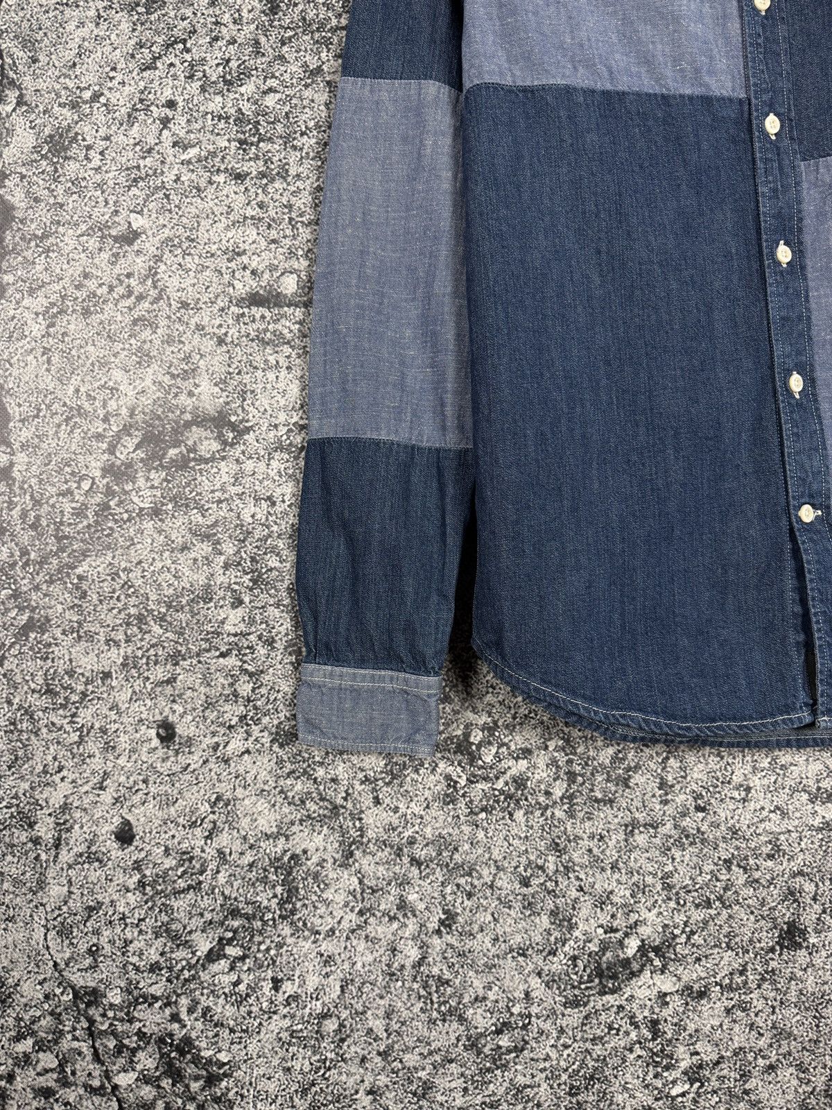 Edwin Edwin Patchwork Long Sleeve Denim Better Shirt Indigo Size S Size US S / EU 44-46 / 1 - 4 Thumbnail