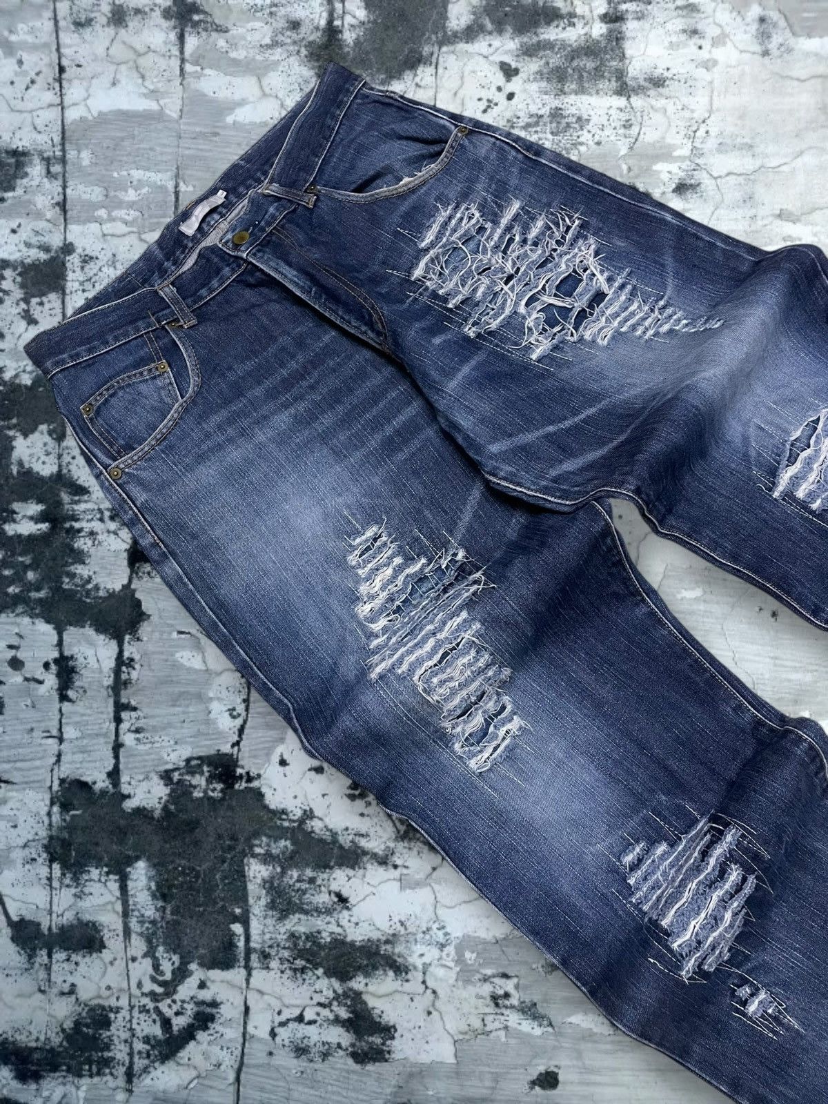 Japanese Brand Vintage Og 1990s Japan Designer Sublimation Distressed Denim Size US 33 - 7 Thumbnail