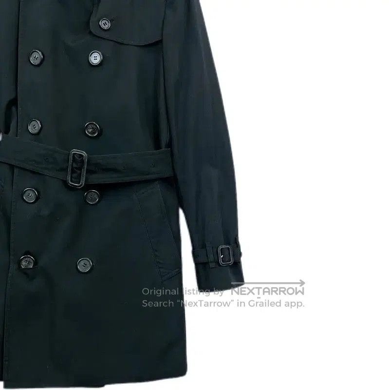 Burberry Burberry Black Cotton Mid-Length Trench Coat. Size S / US 4 / IT 40 - 4 Thumbnail
