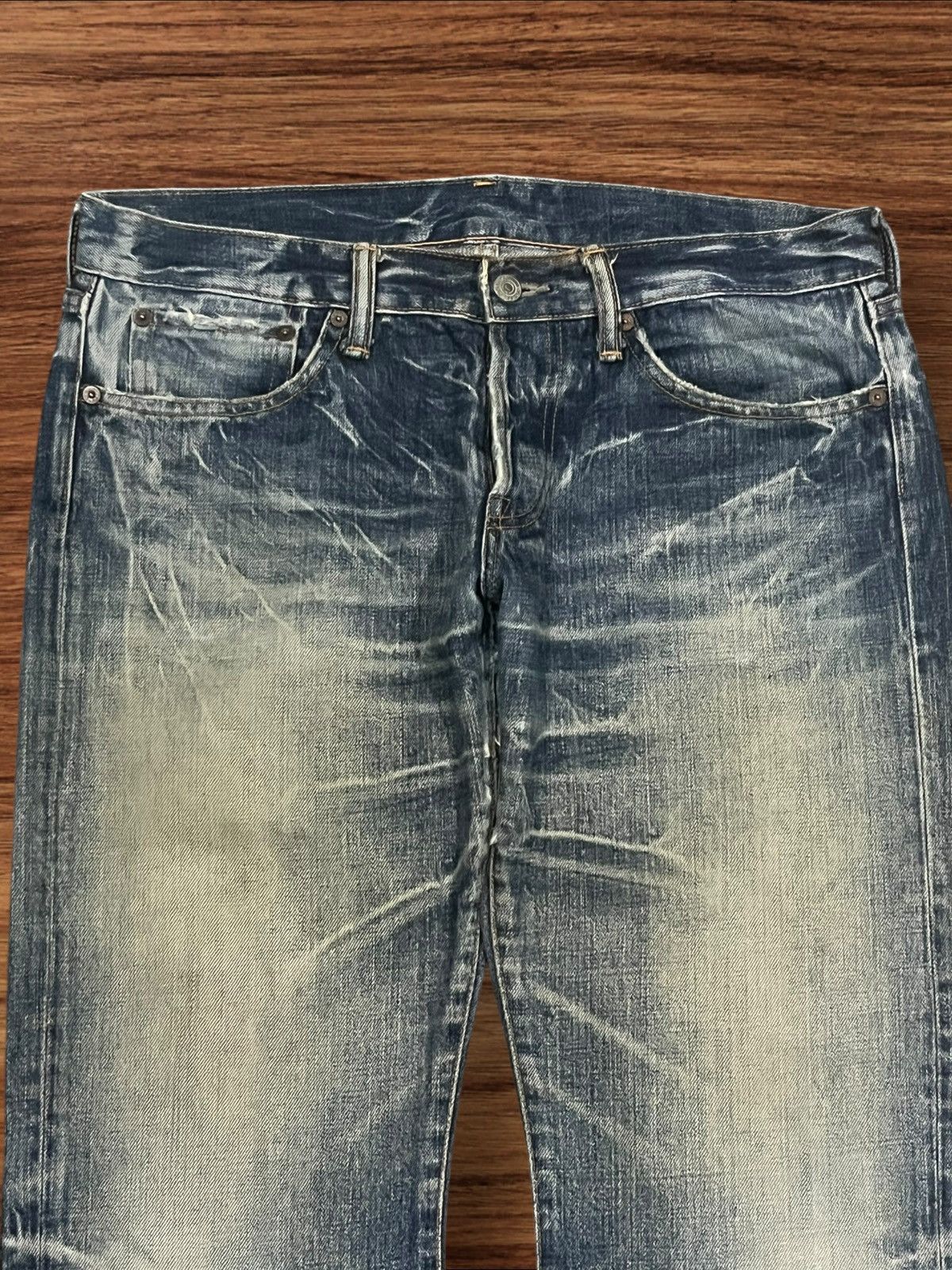 Eternal Vintage Eternal 811 Intense Whiskering Faded Frayed Hem Jean Size US 34 / EU 50 - 4 Thumbnail