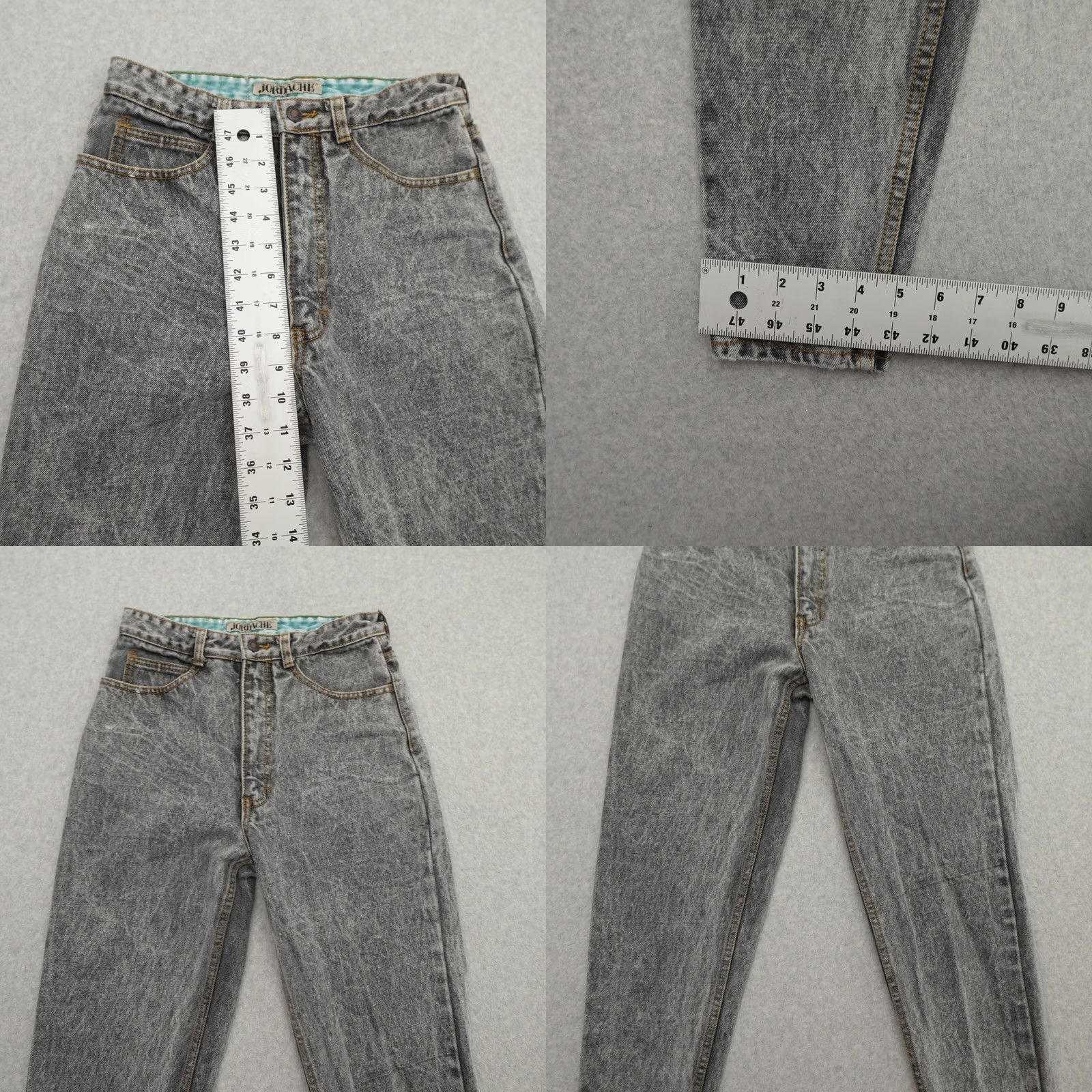 Jordache VINTAGE Jordache Women's Jeans Skinny 11/12 Gray Acid Wash High Rise Ankle 11X28 GENDER: Women Size 32" / US 10 / IT 46 - 8 Thumbnail