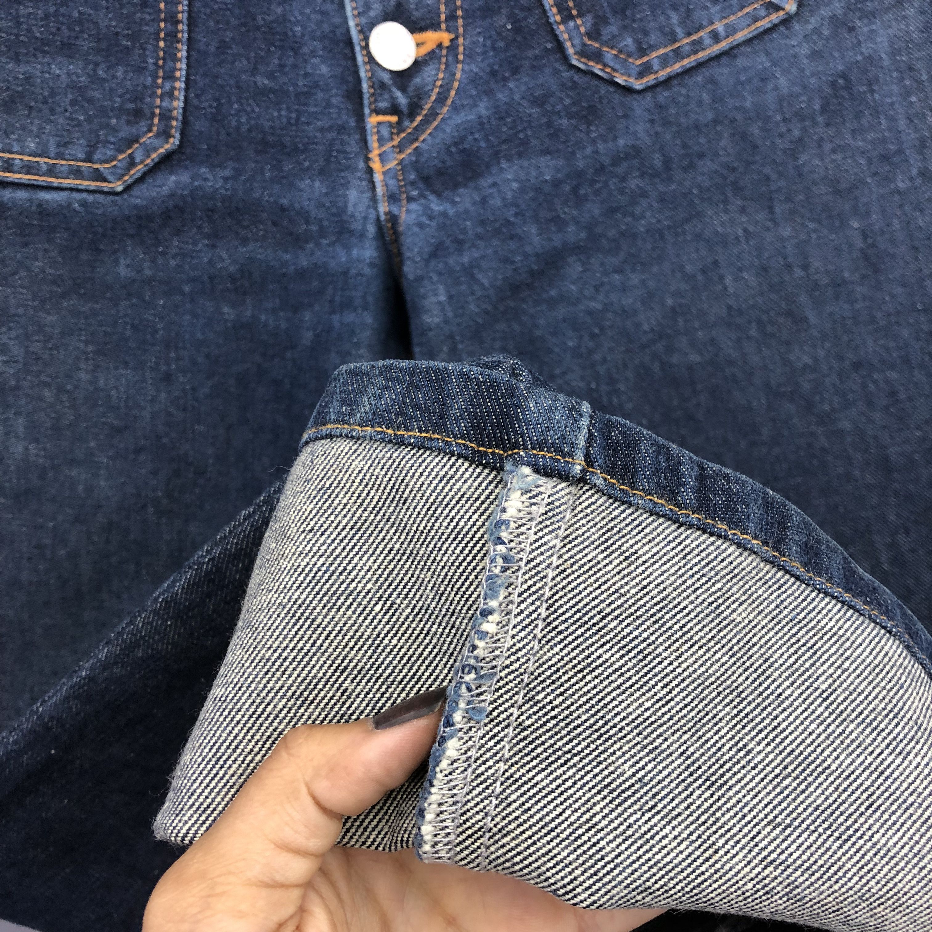 Japanese Brand Vintage Japanese Bush Pants Button Fly Blue Wash Jeans Denim Size 28" / US 6 / IT 42 - 7 Thumbnail