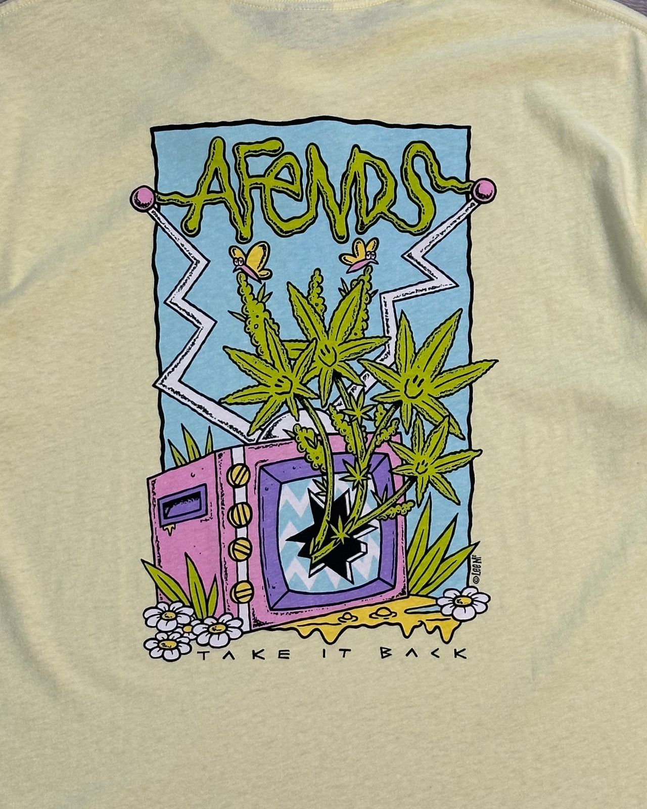 Afends BNWT Afends - Take It Back - Hemp Weed Yellow T-Shirt Medium Size US M / EU 48-50 / 2 - 3 Thumbnail