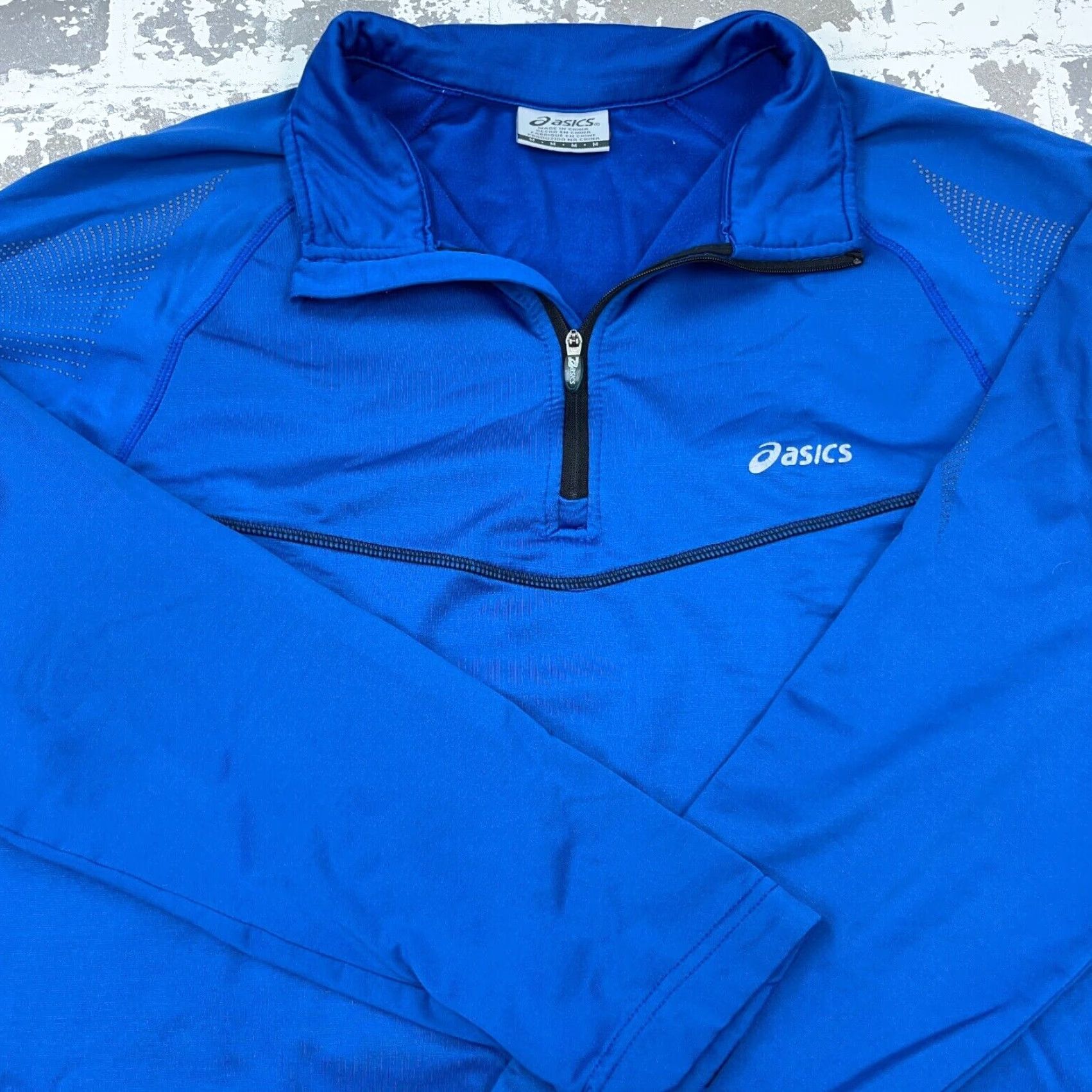 Asics Asics Sweatshirt Men Medium Blue Pullover Quarter Zip Sweater Performance Run Size US M / EU 48-50 / 2 - 4 Thumbnail