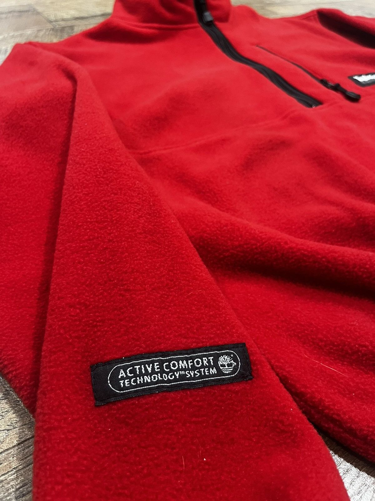 Timberland Vintage 1987 Timberland Polartec 1/2 Zip Fleece Red Large Size US L / EU 52-54 / 3 - 8 Thumbnail