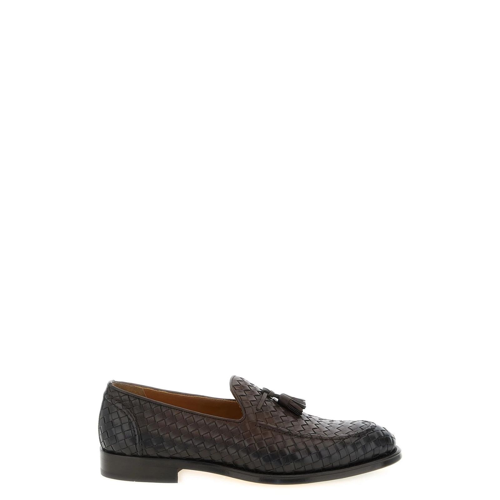 DOUCALS Adler Brown Woven Leather Loafers New & Authentic (M