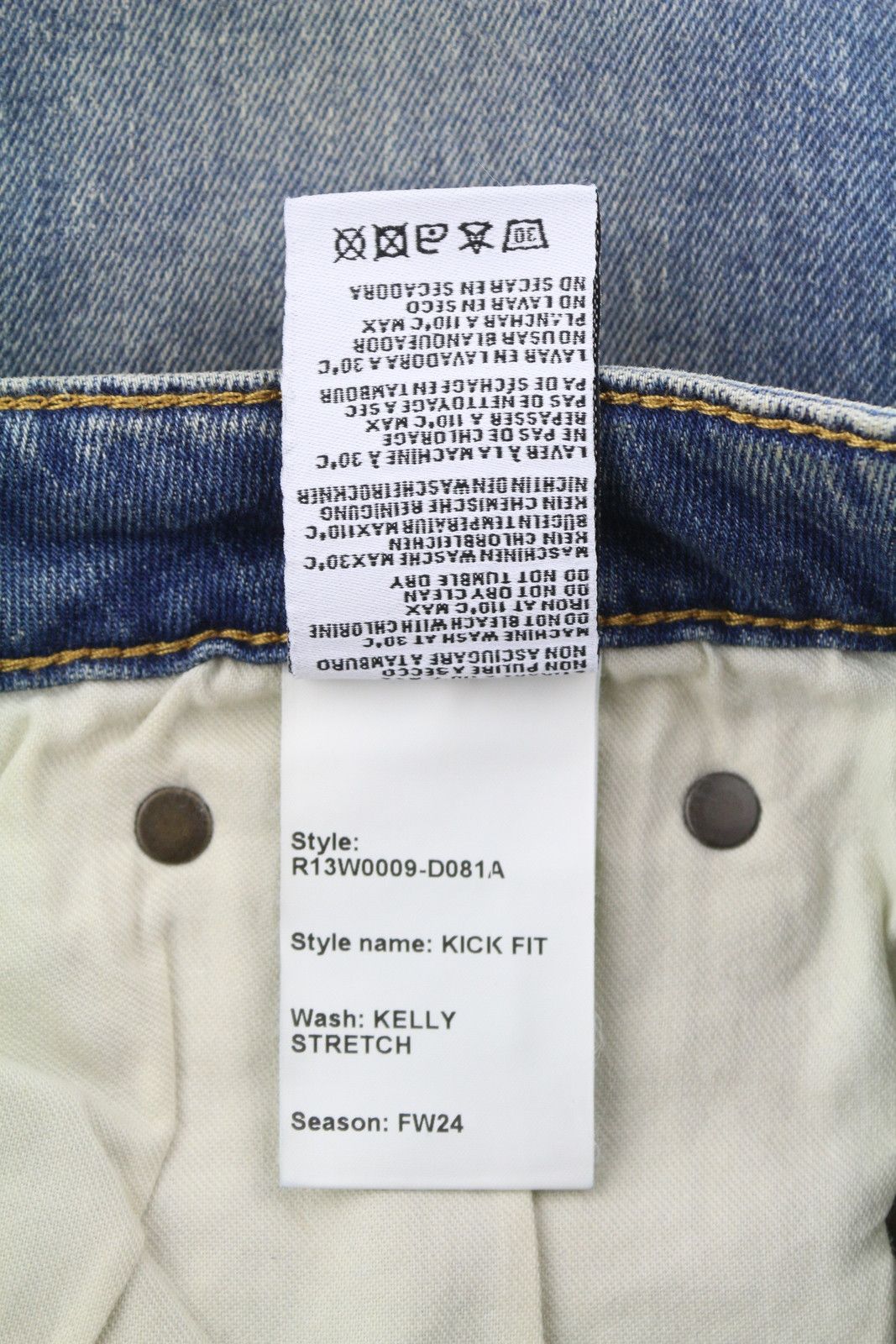 R13 KICK FIT 26 Kelly Stretch Washed Faded Ankle Cropped 86324 Size 26" / US 2 / IT 38 - 8 Thumbnail