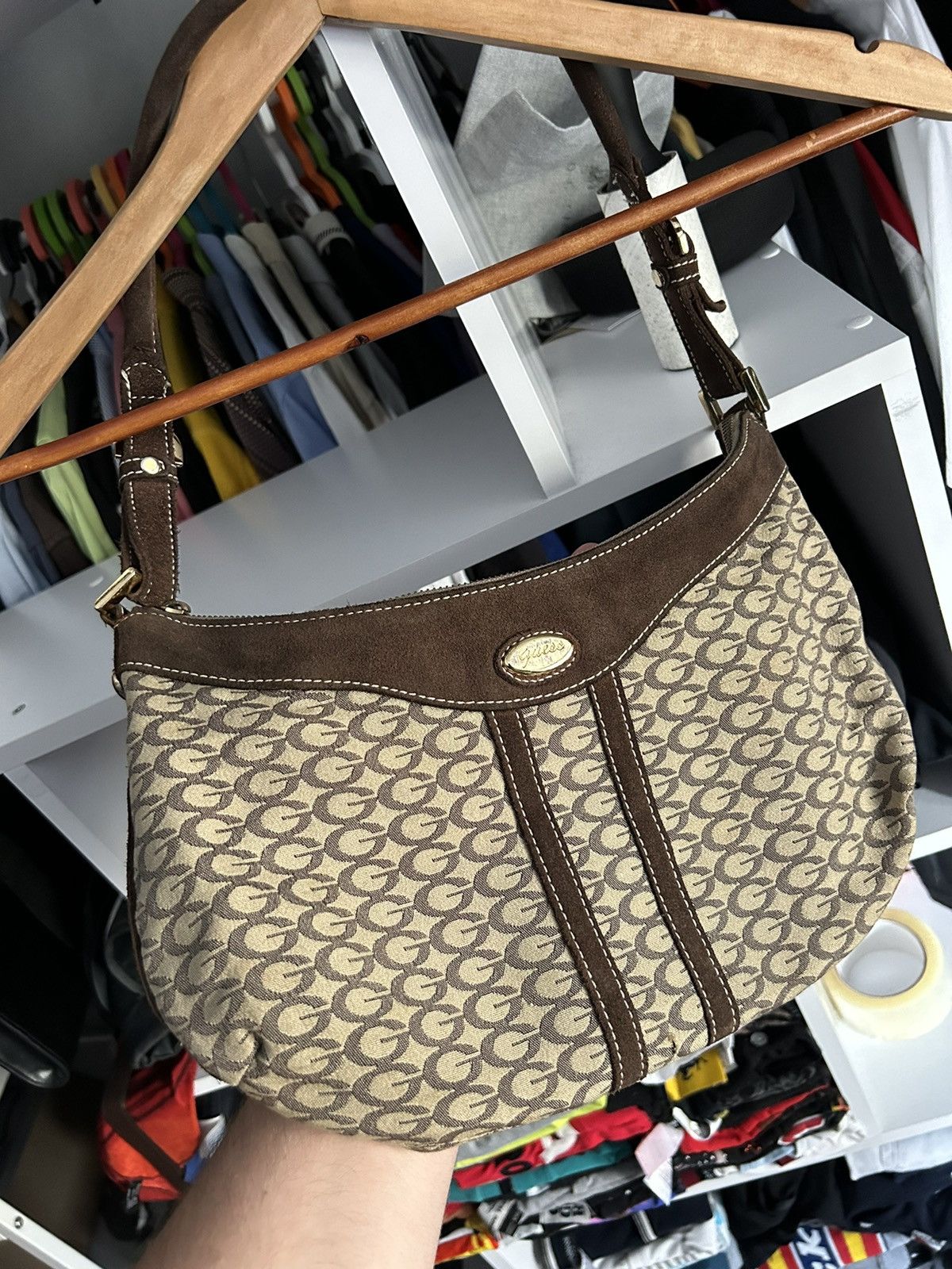 Guess × Vintage Vintage Guess monogram mini bag Size ONE SIZE - 4 Thumbnail